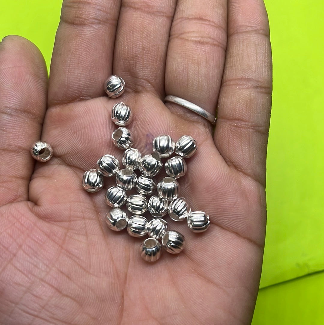 Silver round bead  more than 25pc