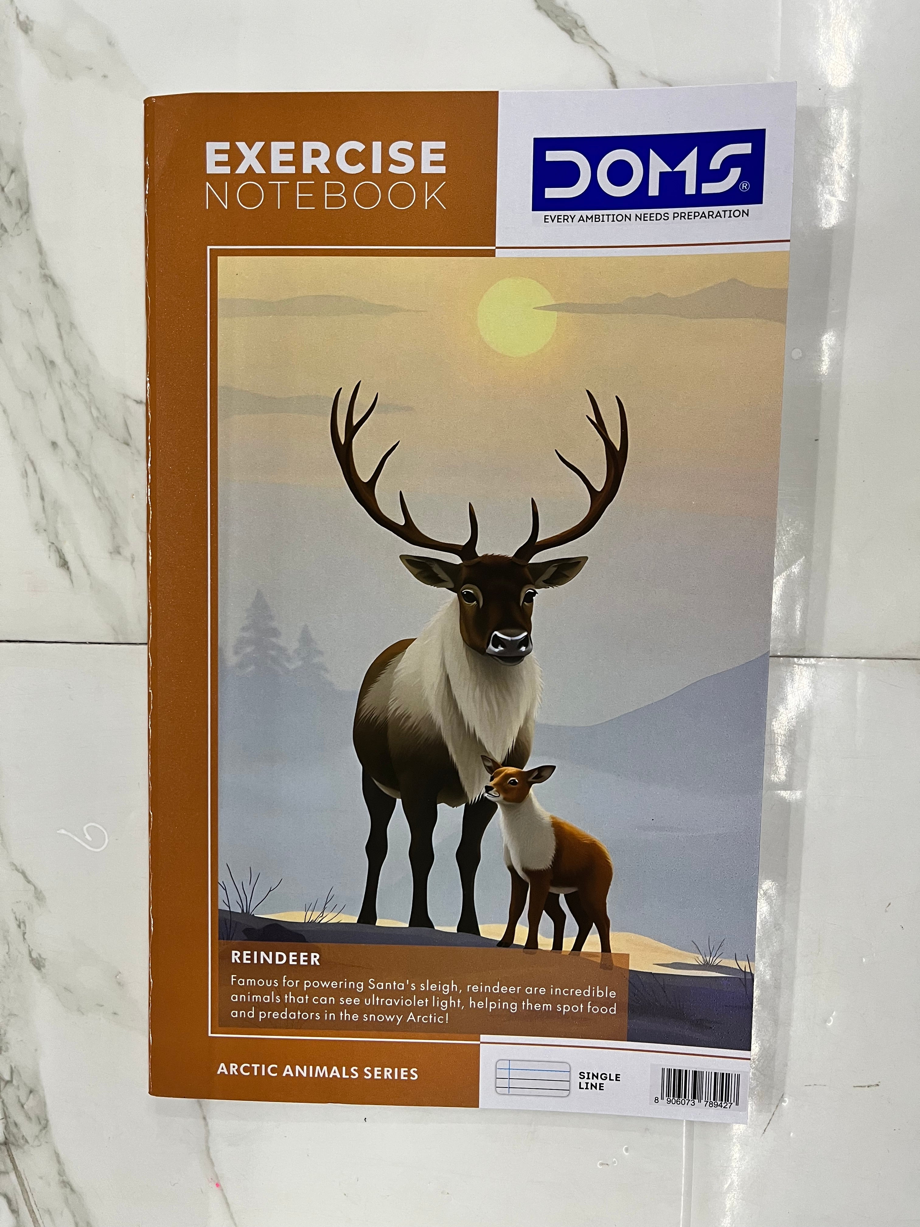 Long size DOMS-Exercise note book-(any 1)unruled note 160 pages