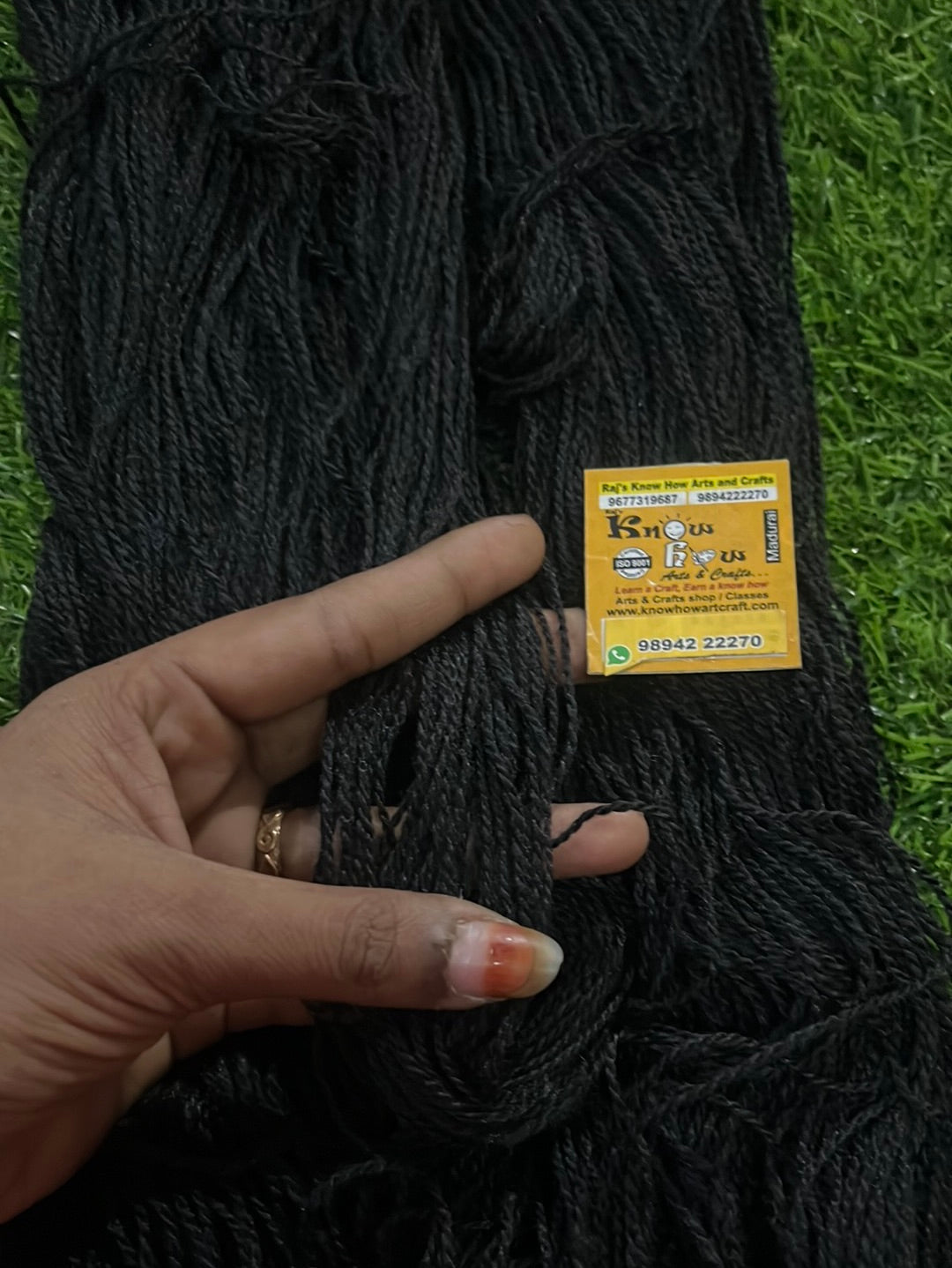 Black Woolen thread - 200 g