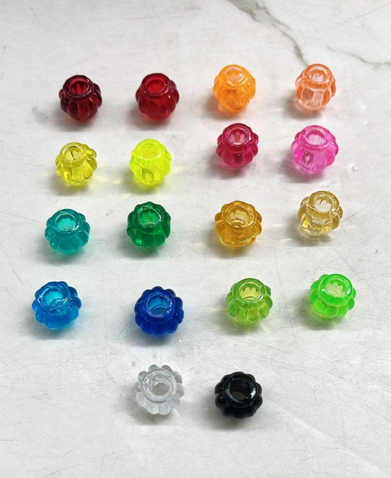 Acrylic multicolour nelli beads 100g -1pack
