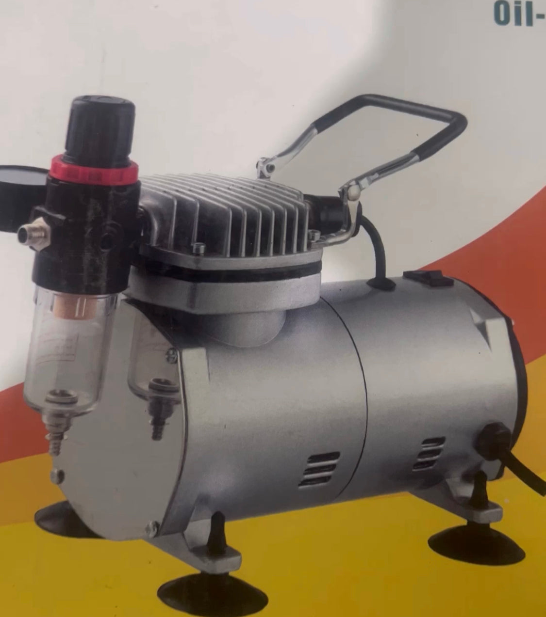 Mini compressor with spray gun