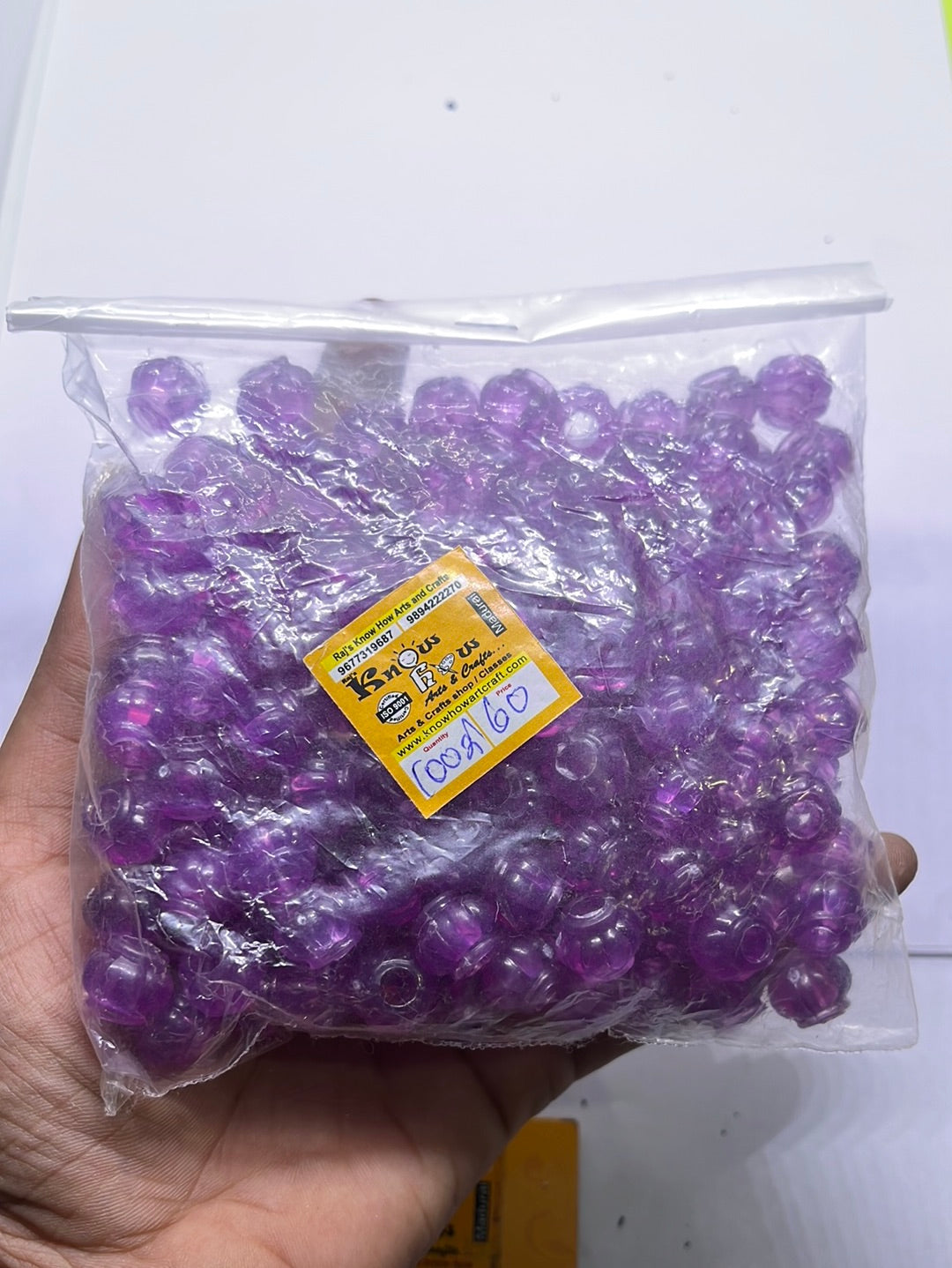 Acrylic violet  color small beads -100g 6