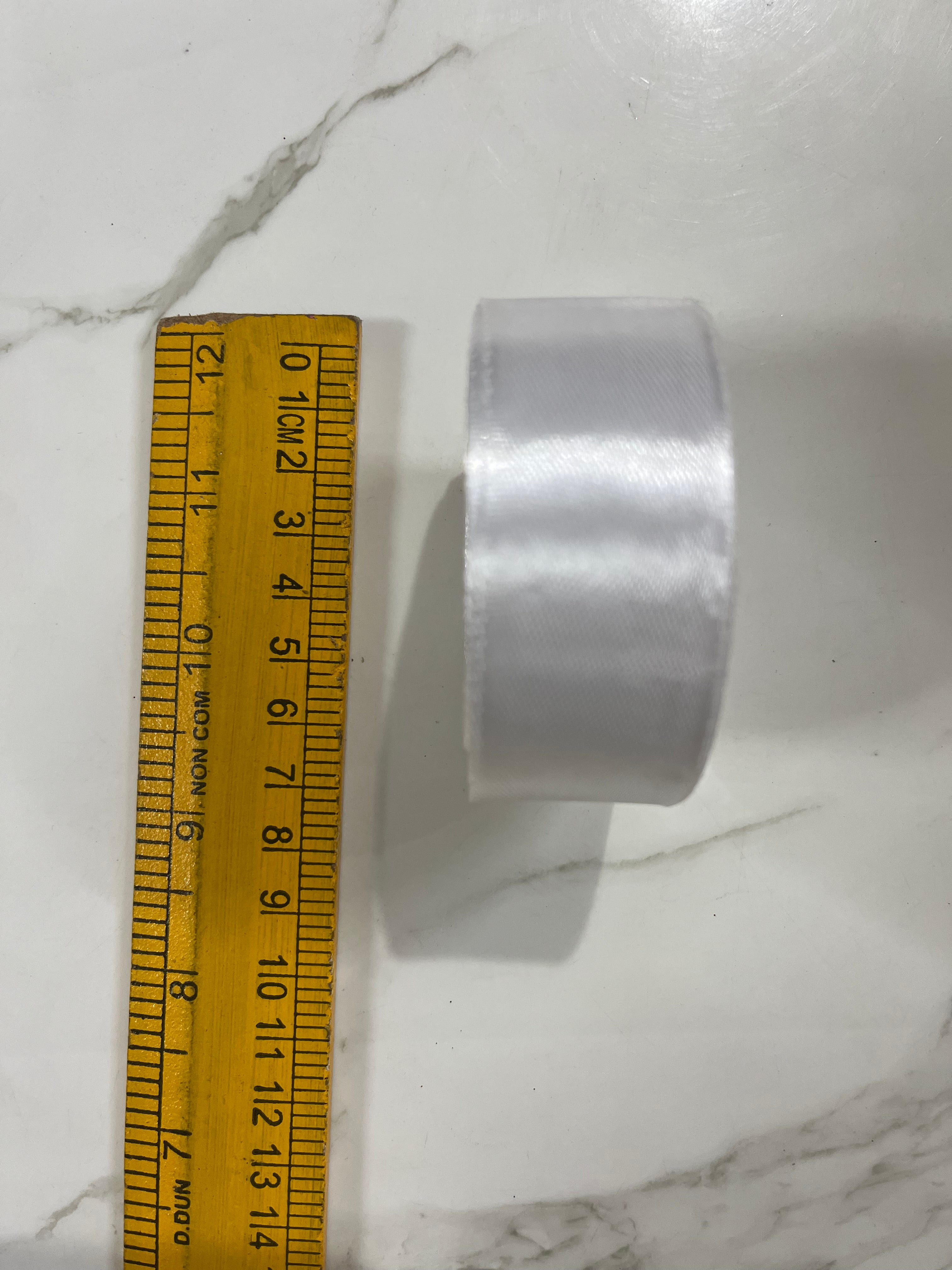 Satin ribbon-white 1 inch
