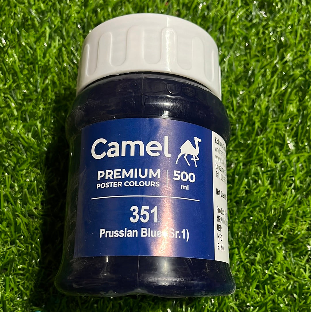Camel premium poster colours 500 ml 351 Prussian blue