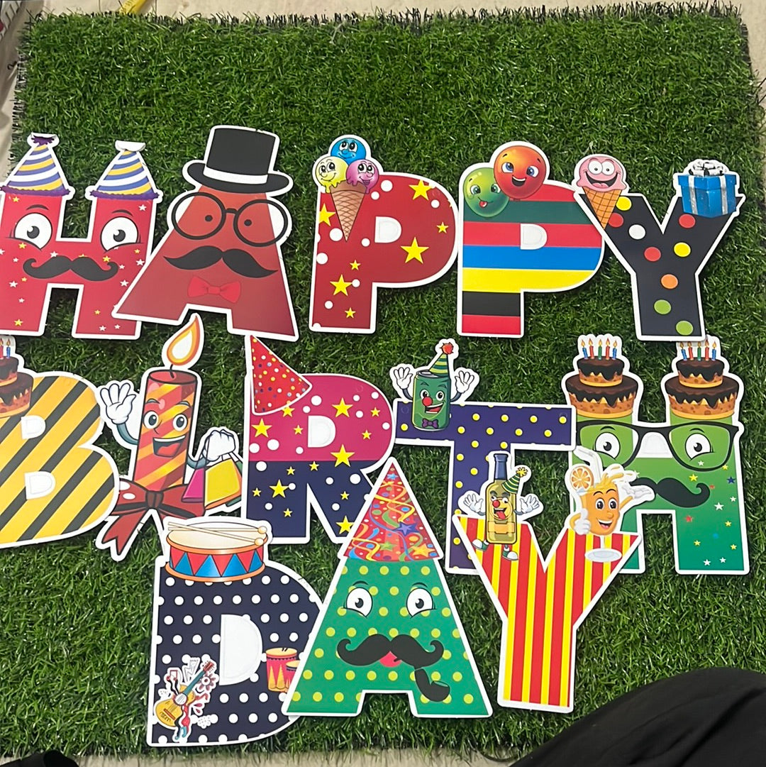 Happy Birthday Mix theme banner multicolour