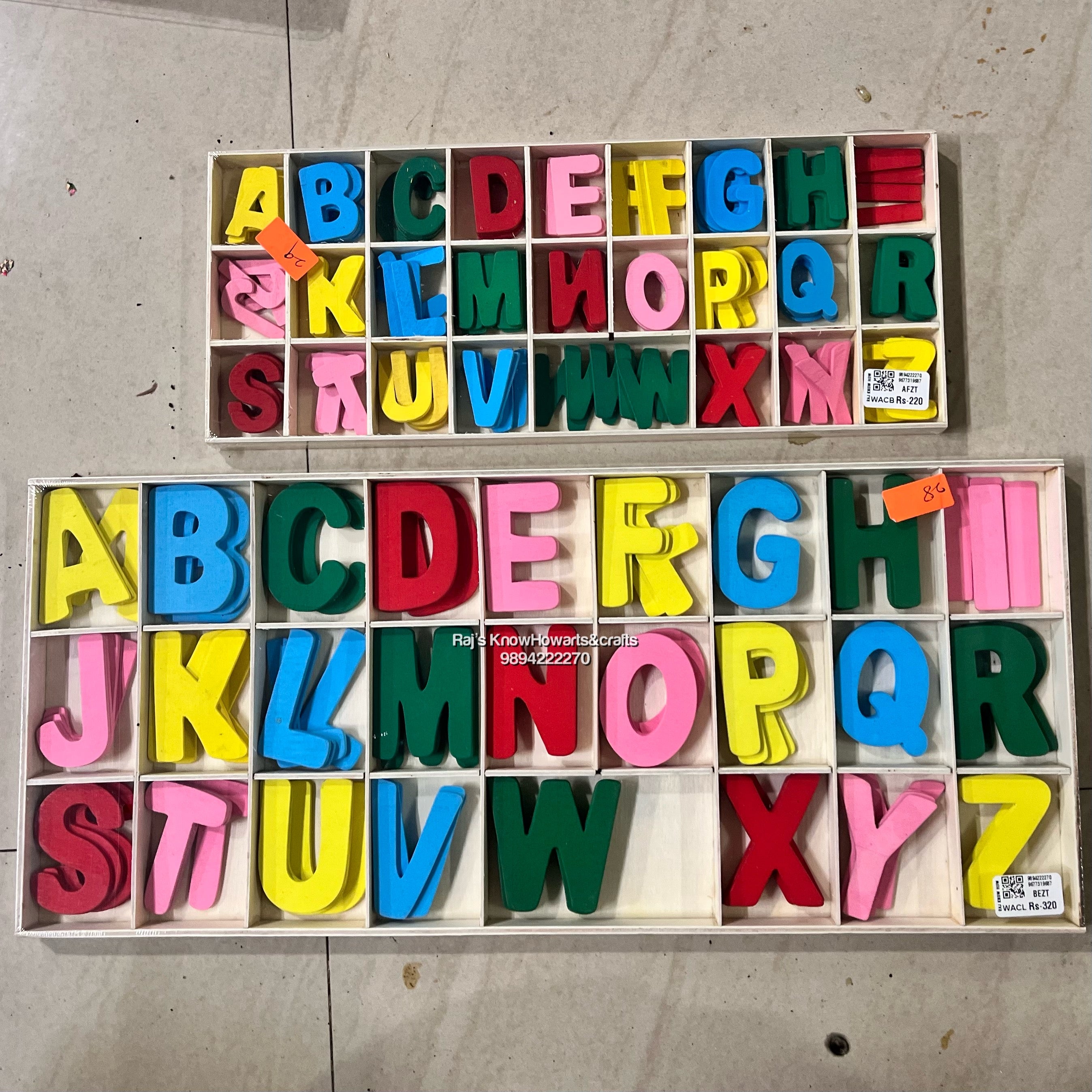 WOODEN ALPHABET COLOUR BIG-WACB