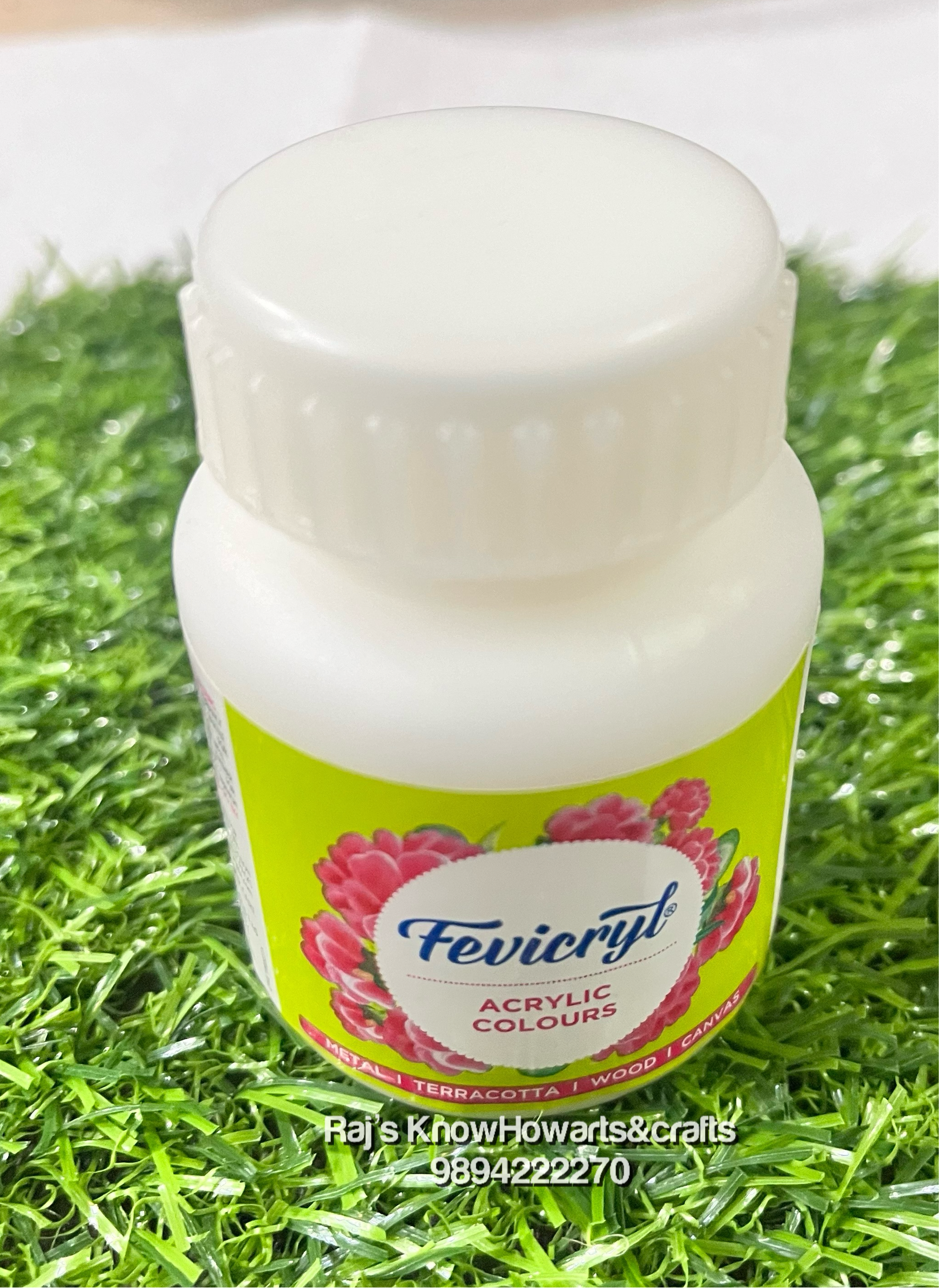 White  100ml fevicryl Acrylic color -1 bottle