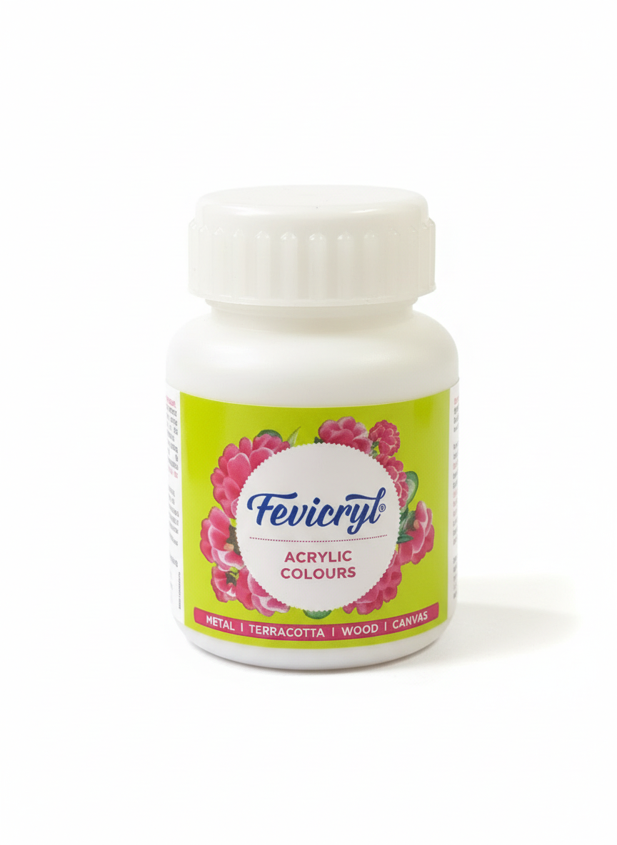 White  100ml fevicryl Acrylic color -1 bottle