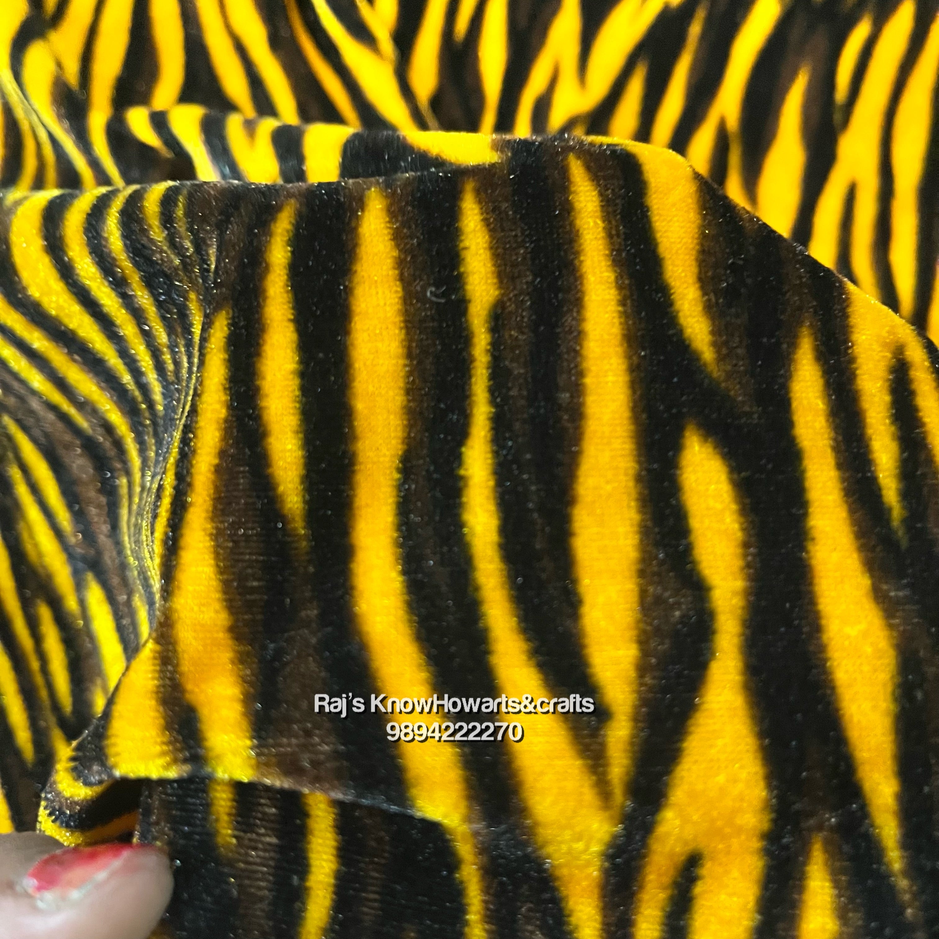 Tiger velvet cloth - 1 Meter