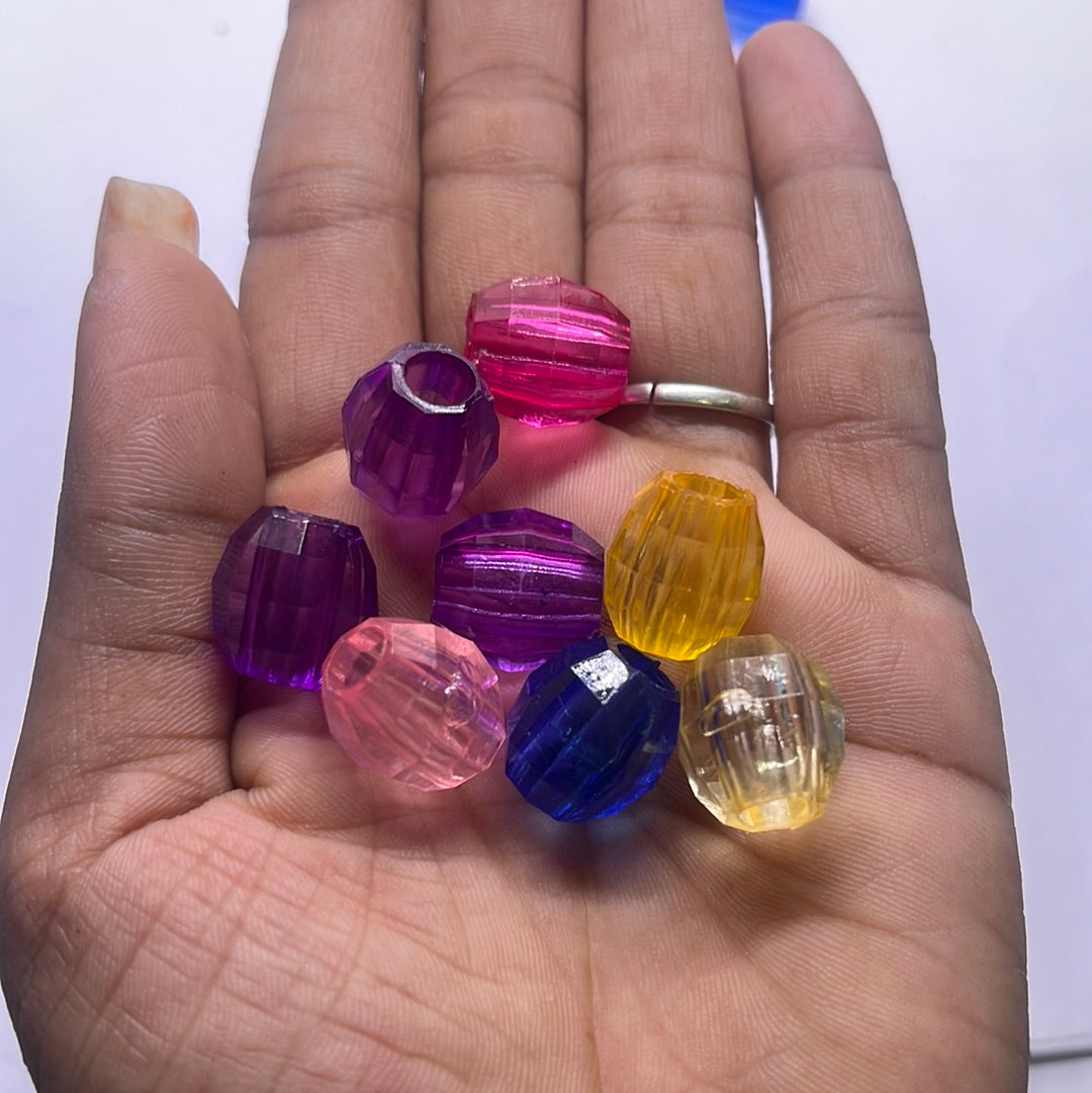 Acrylic  plastic color design beads -100g