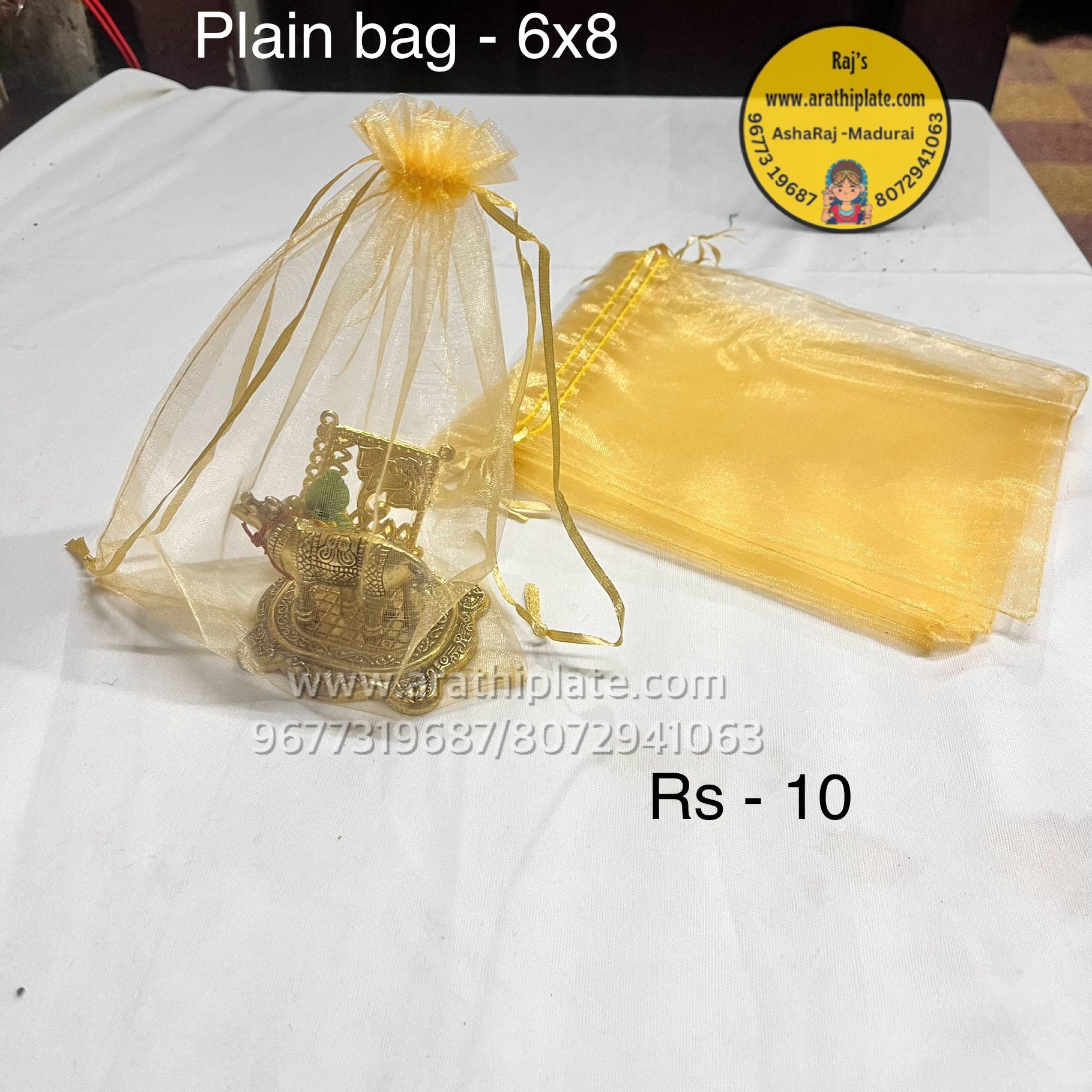 Organza potli Bag 6x8  - 25 pc