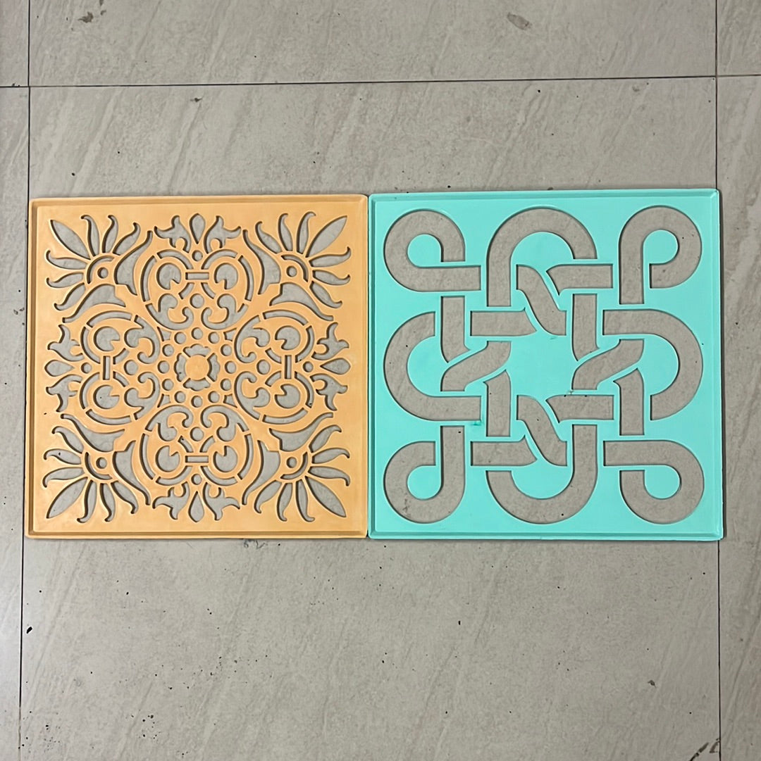 Rangoli stencil design 9 in 1