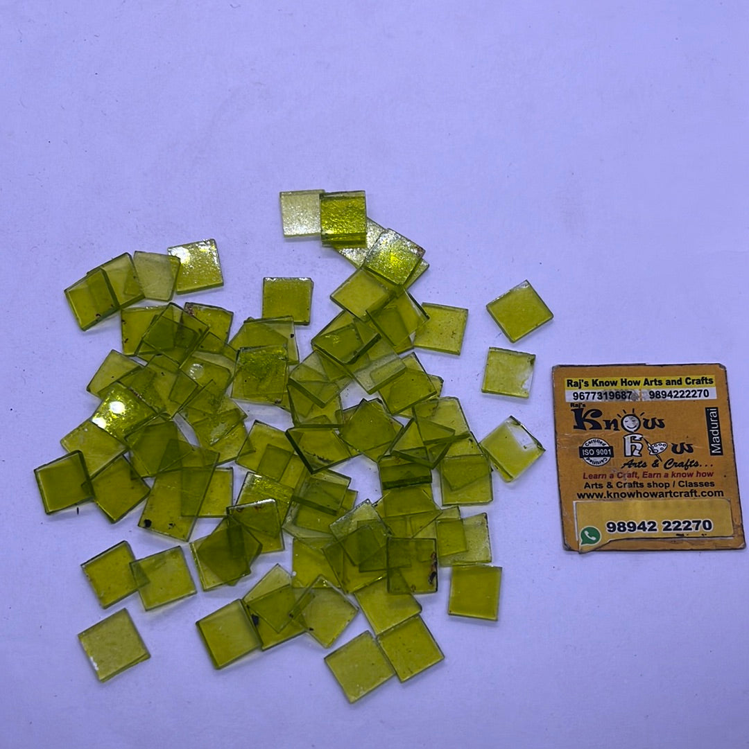 Stained glass mosaic Square 50g in a pack