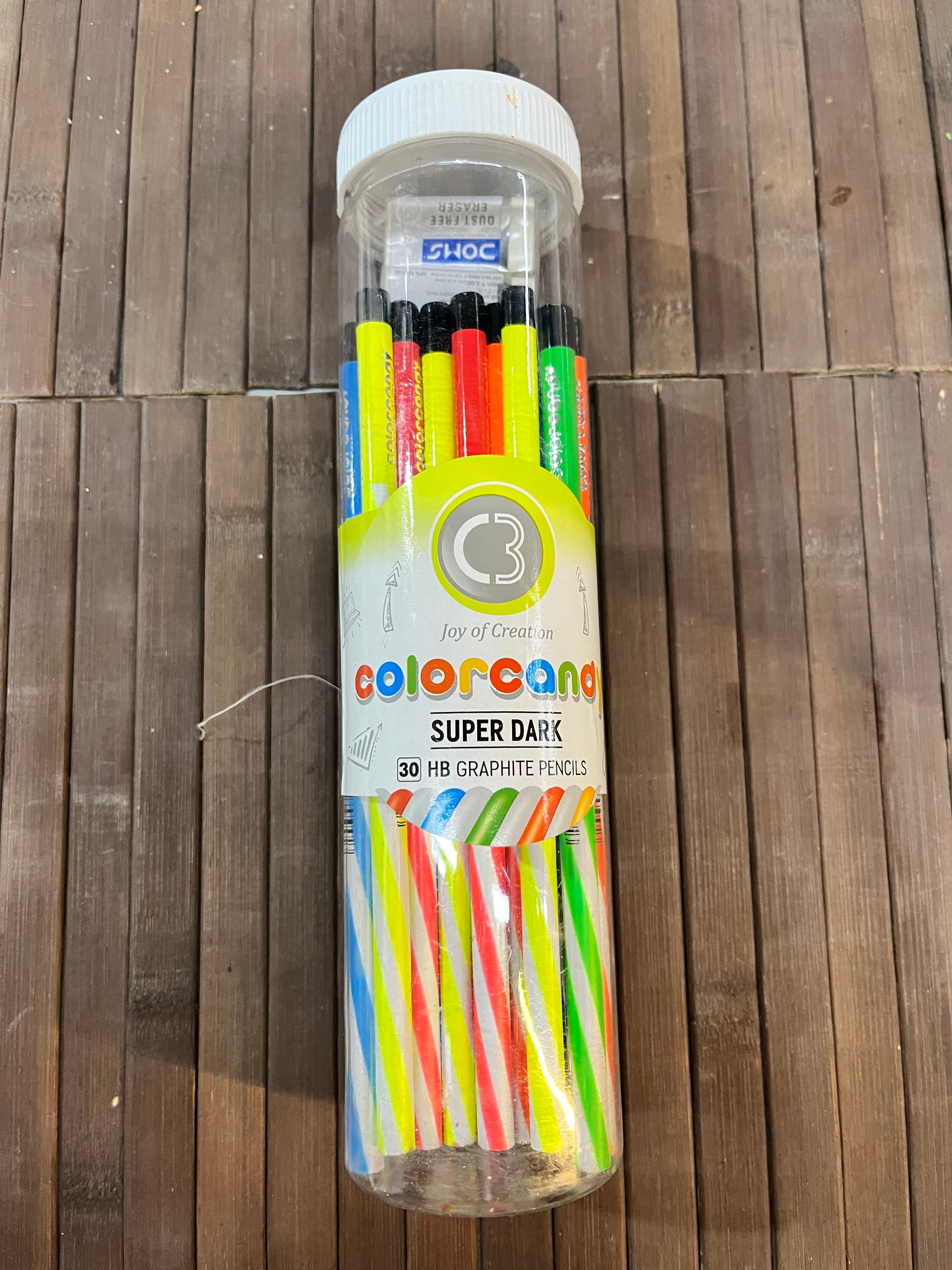 Color candy super dark pencil-50 pencils 2 rubber
