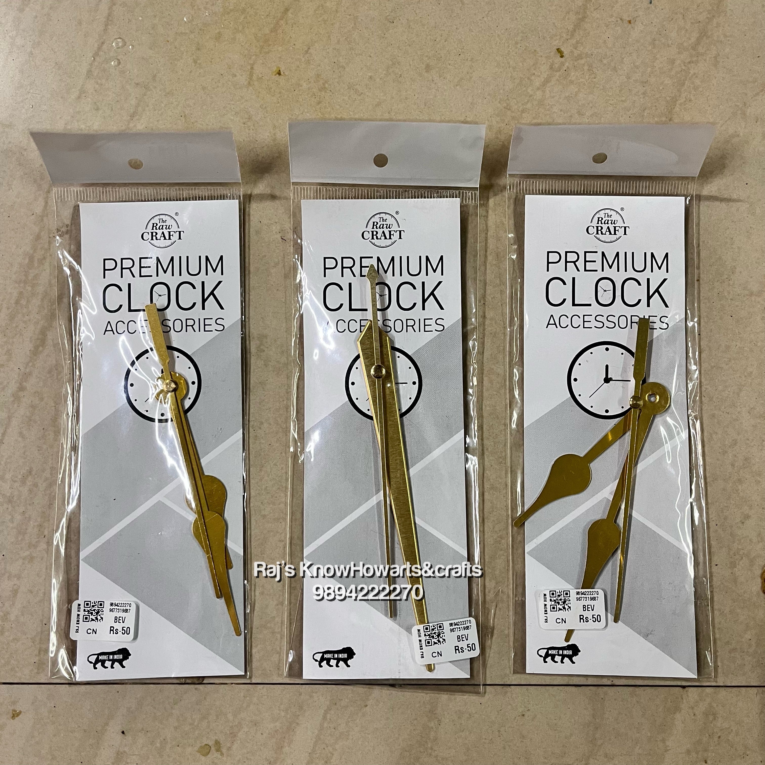 Premium Clock Handles Gold - 1 pc