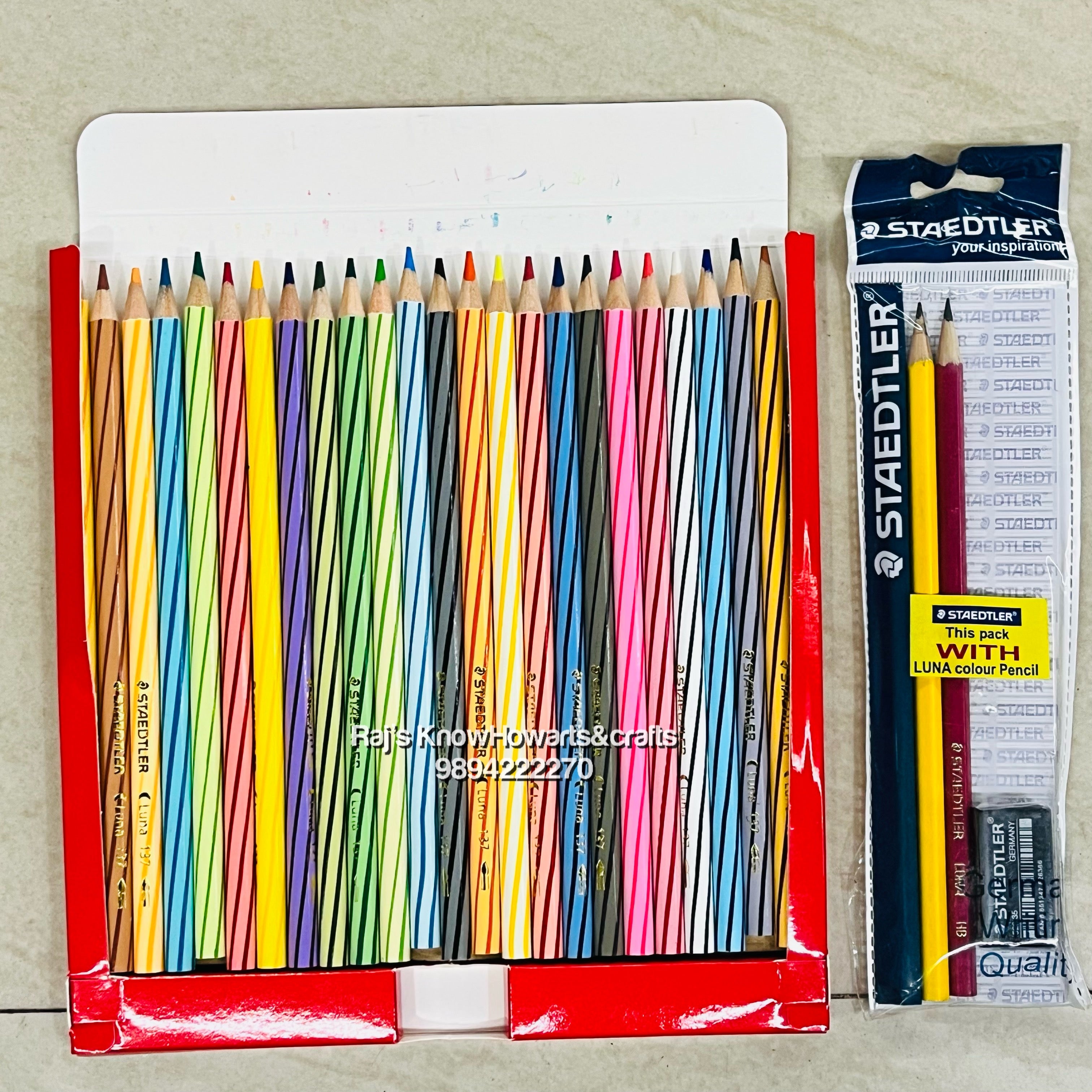 staedtler 24 Luna Watercolour pencils +
staedtler this pack with Luna Colour pencil