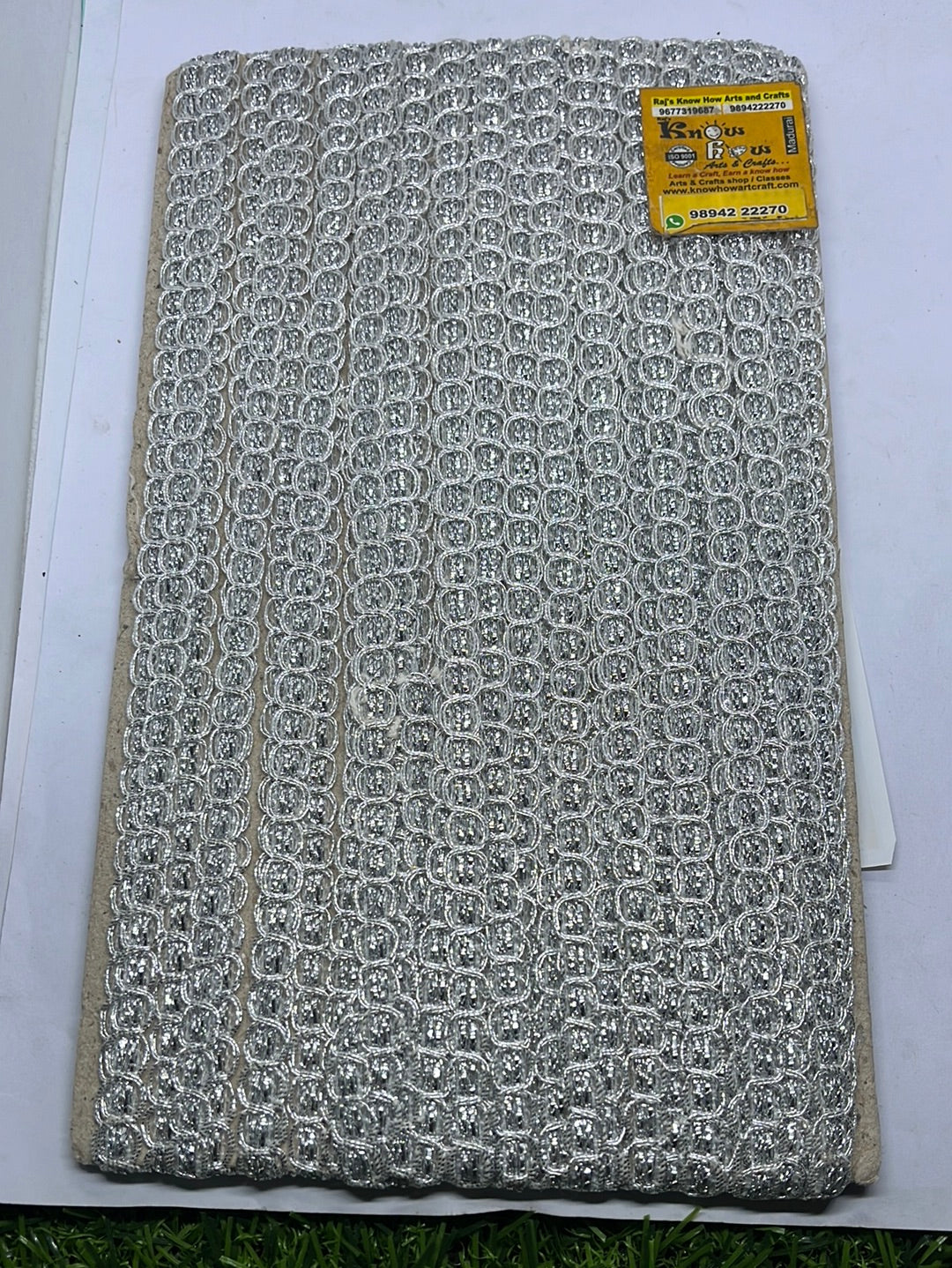 White silver fancy lace - 1 meter