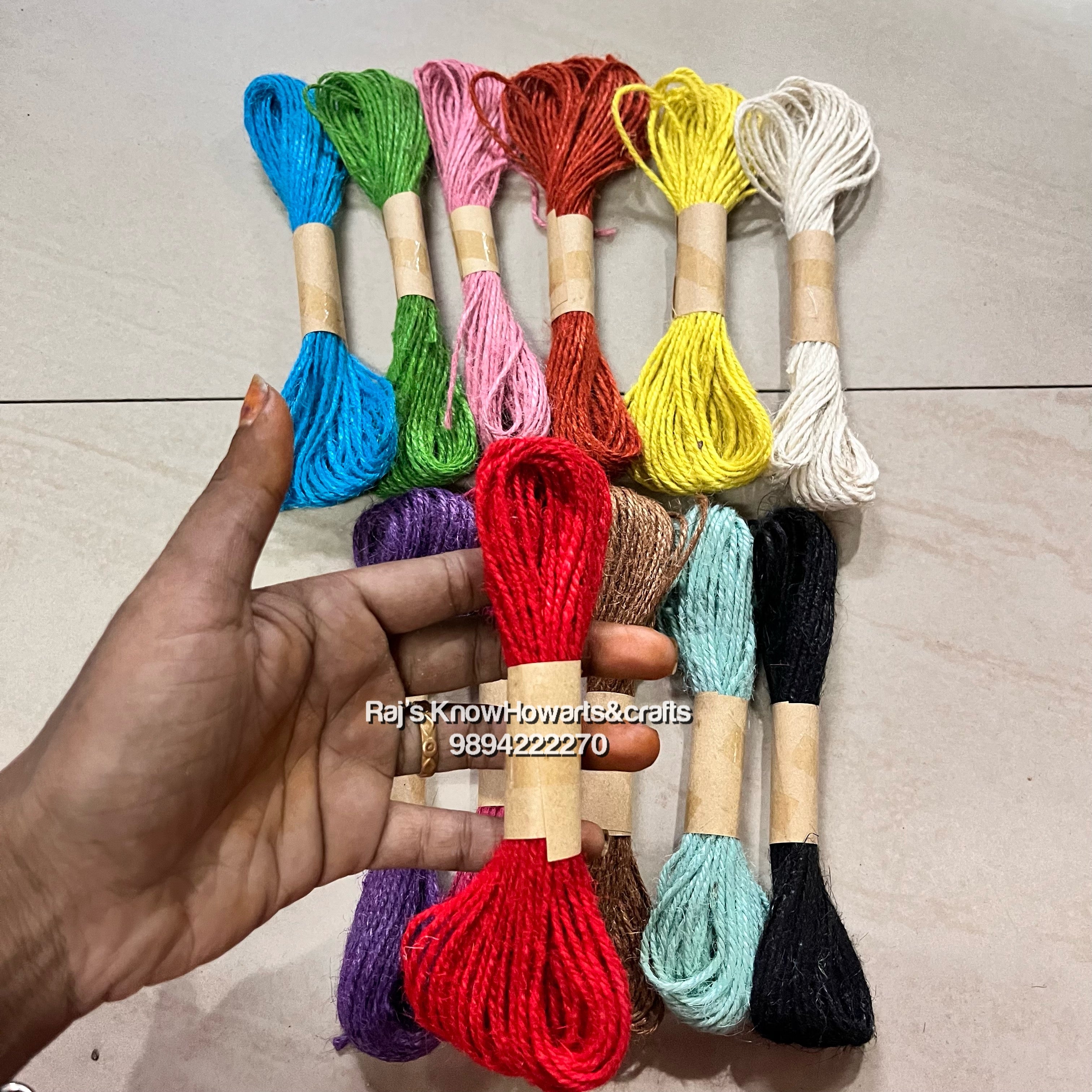 Jute thread COLOUR 10MT 12 COLOUR-JTC