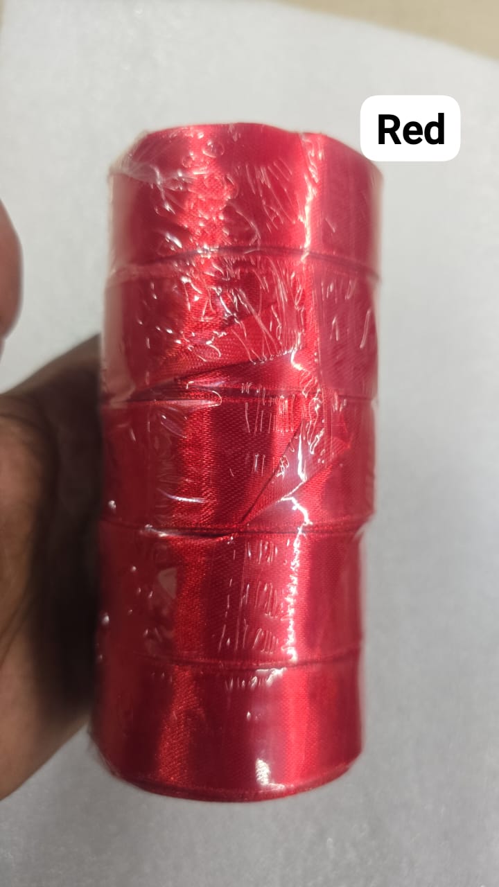 Satin ribbon-Red 1 inch