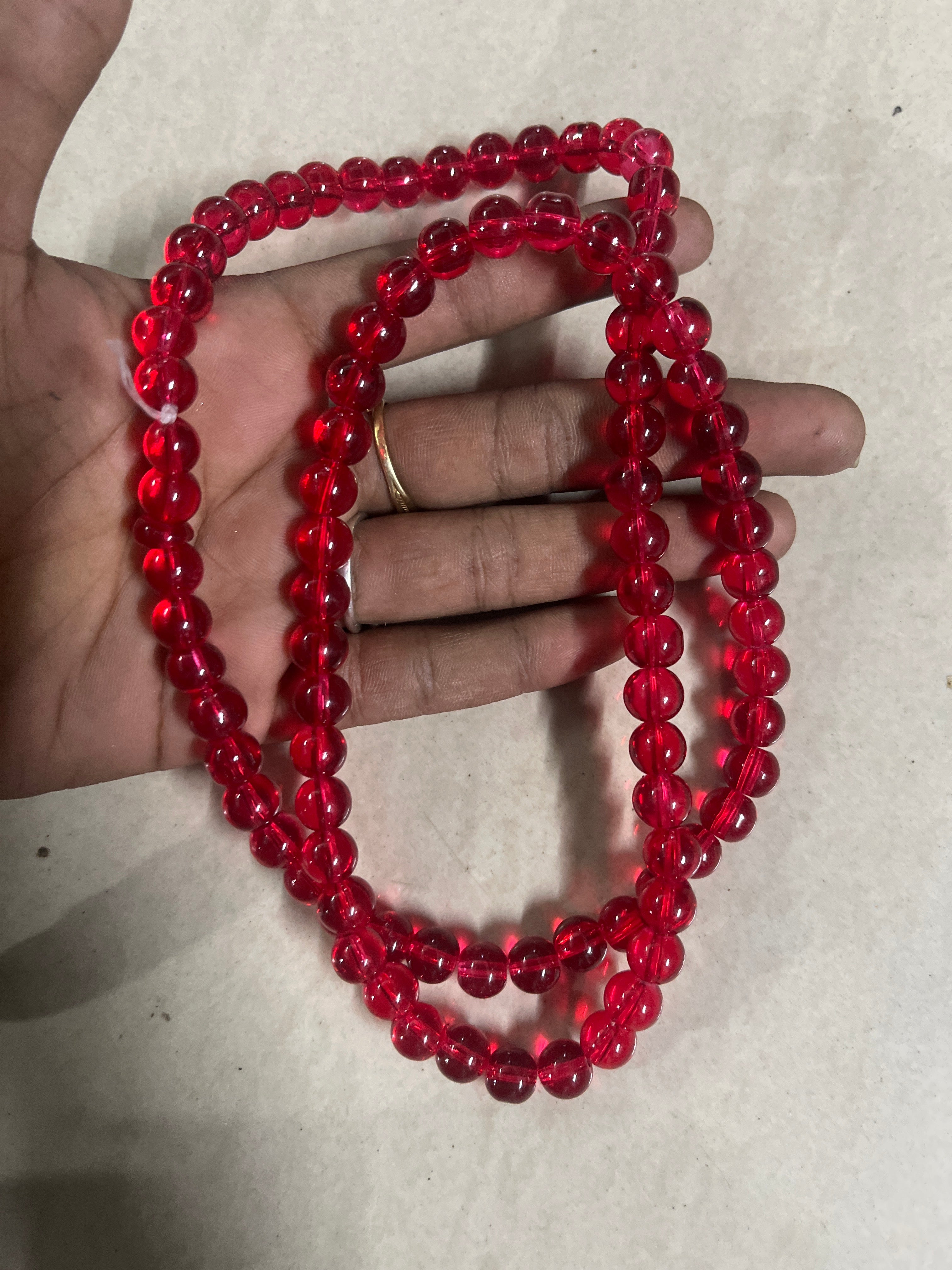 red round beads 100g 2