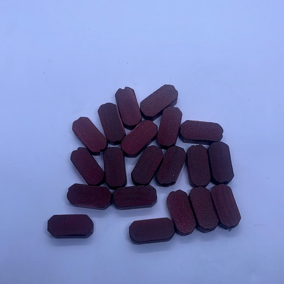 Brown wood rectangle beads  50g