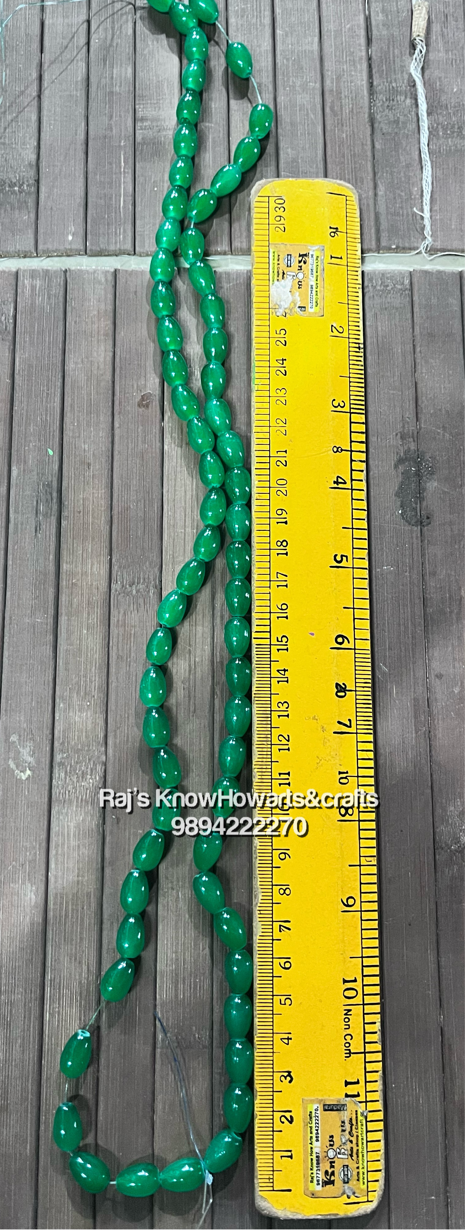 Bracelet beads Dark green  colour - 1 line