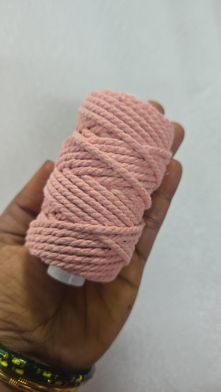 4mm cotton crochet thread BABY PINK
