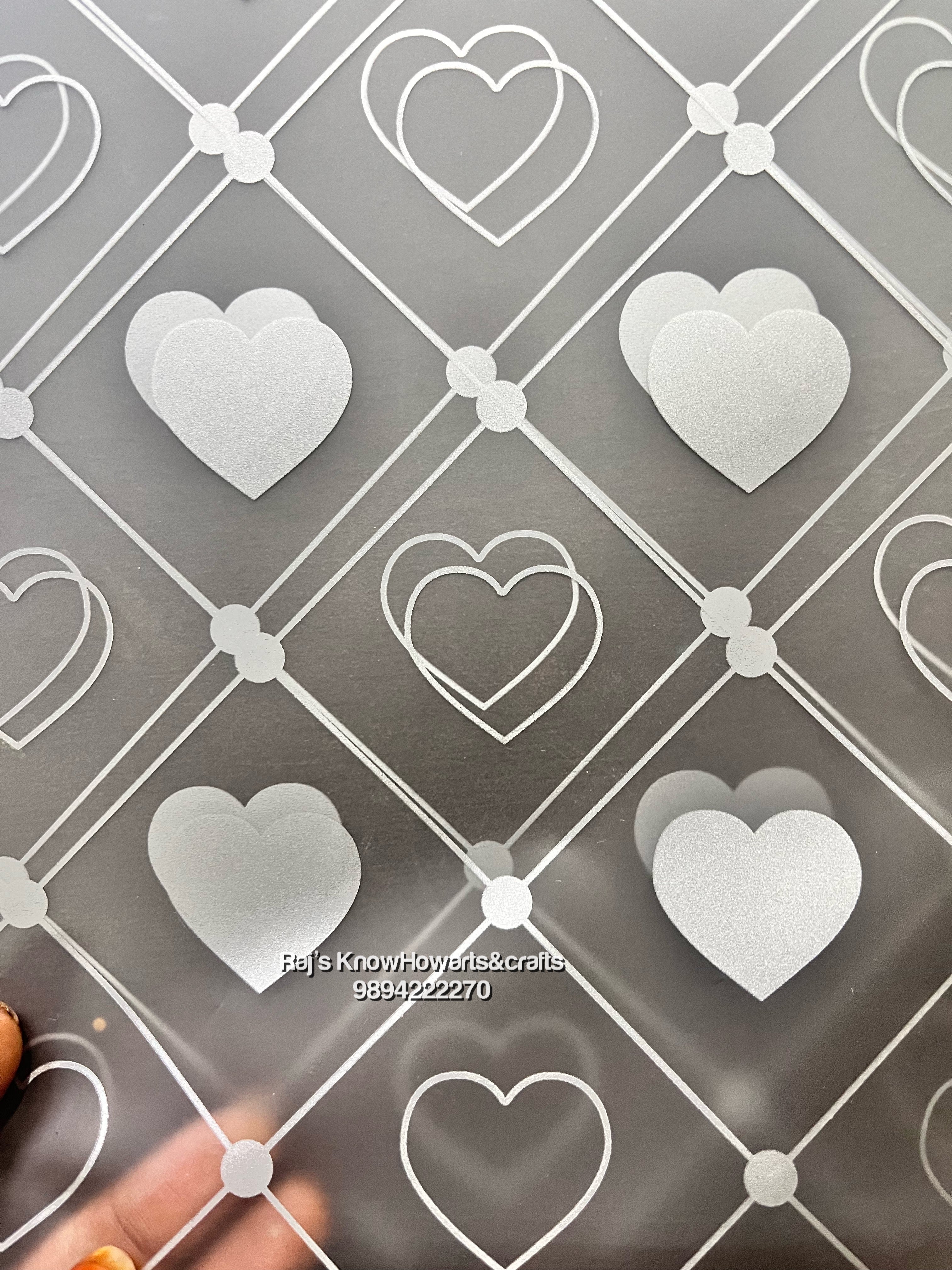 White  heart Gift Paper 20 sheet pack