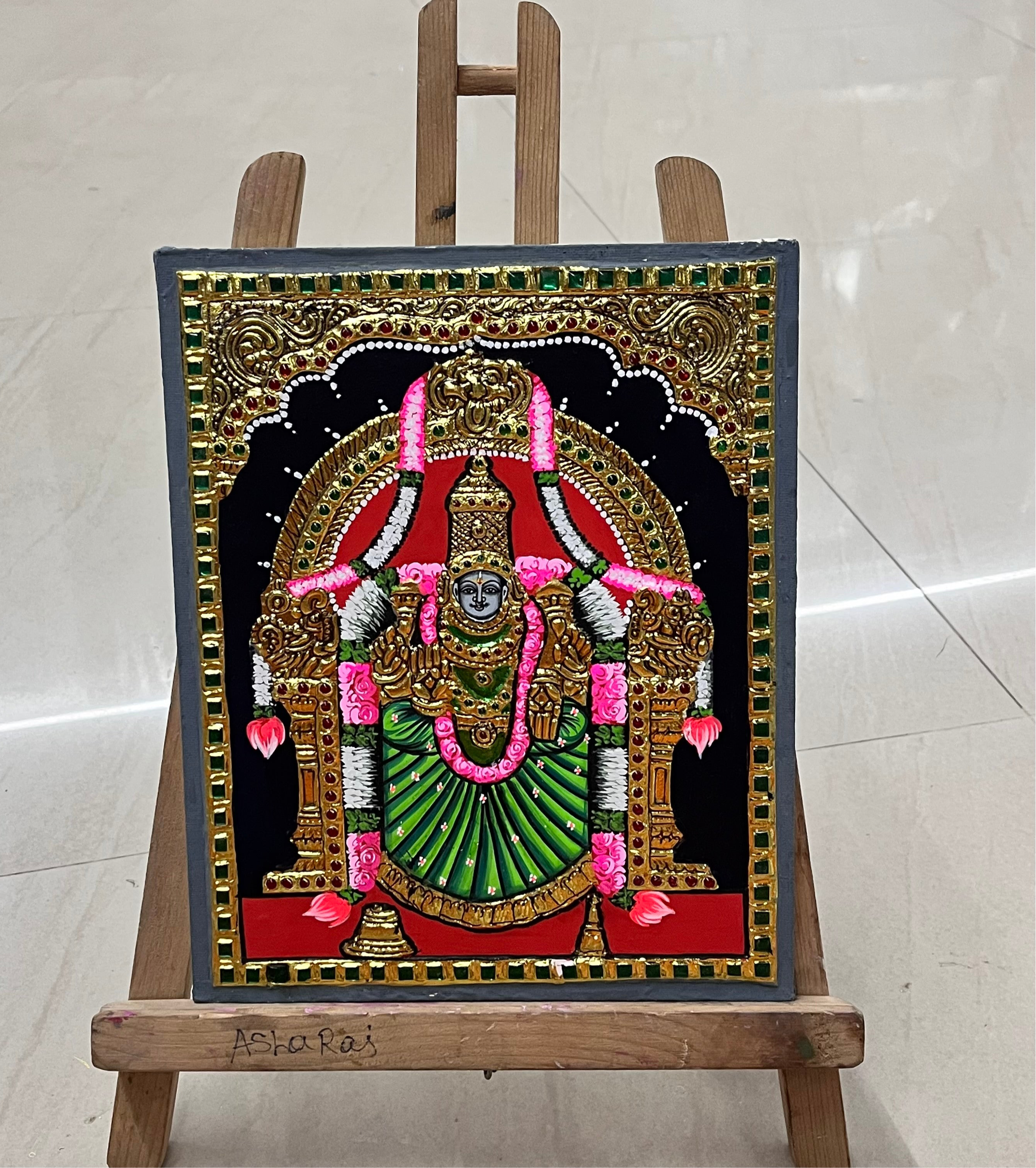Padmavathi thayaar Tanjore painting 8x10(15days delivery form payment date)-1pack