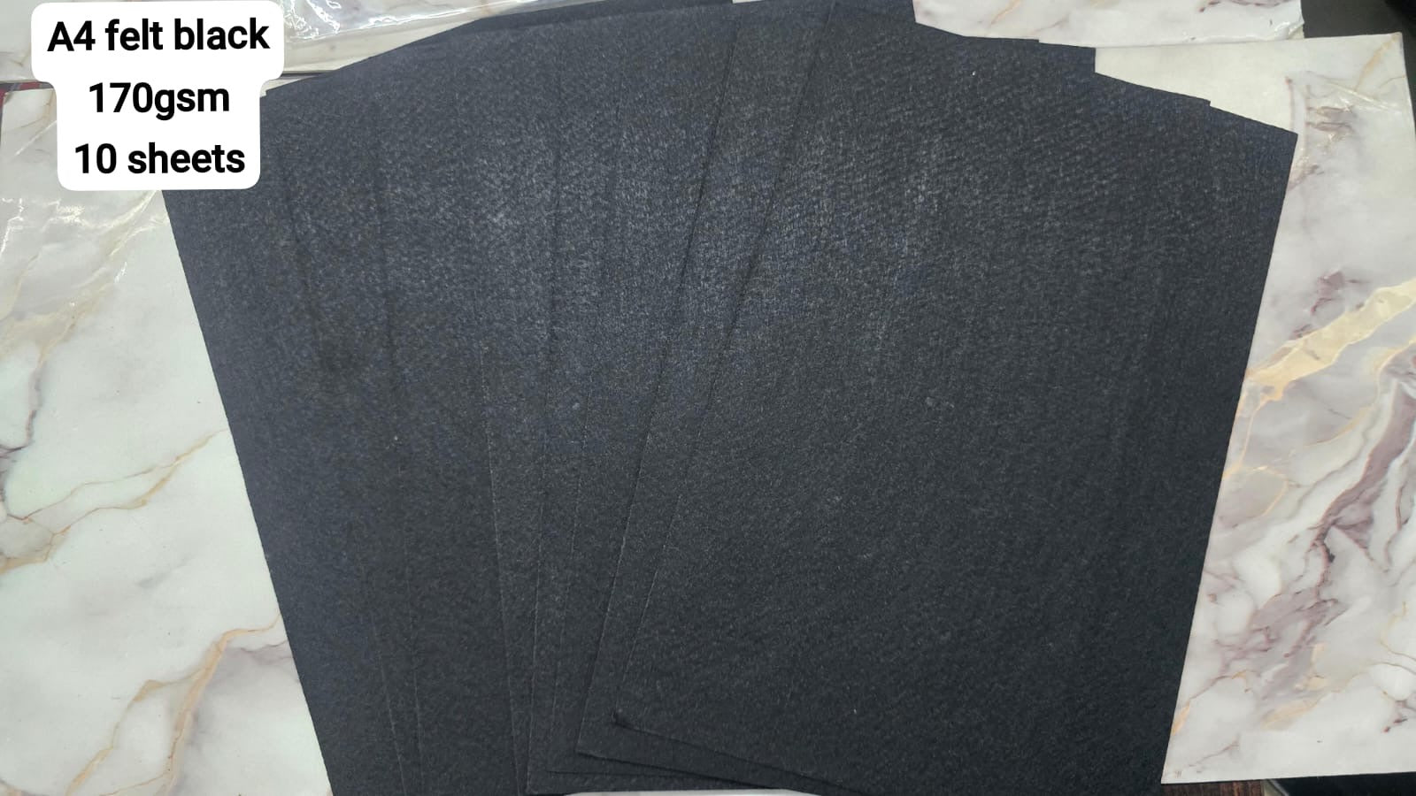 A4 felt 10 sheets170 gsm single colour assorted 1pack