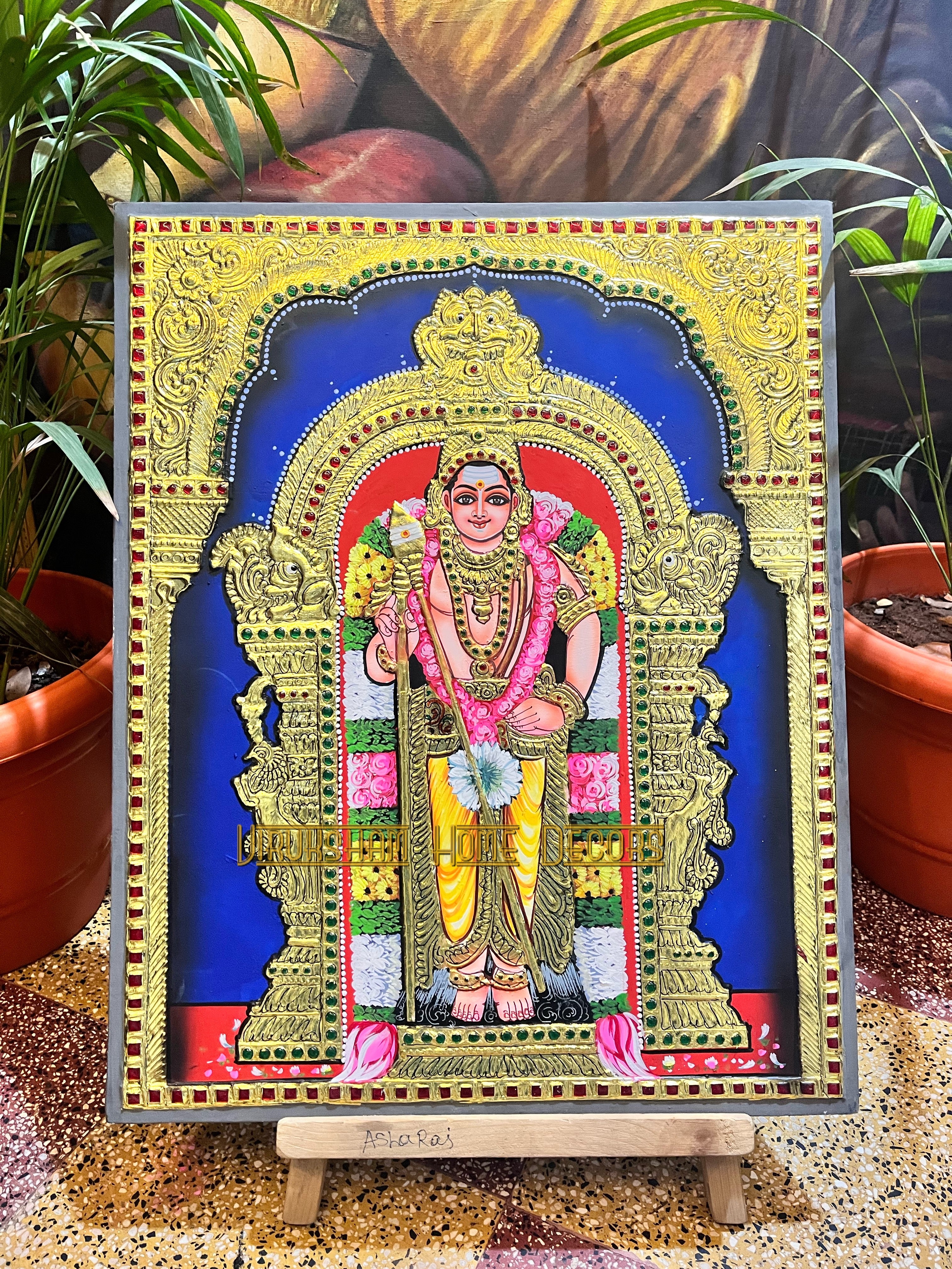 Murugan 16x20 Tanjore painting -1 board(15 days delivery time)without frame