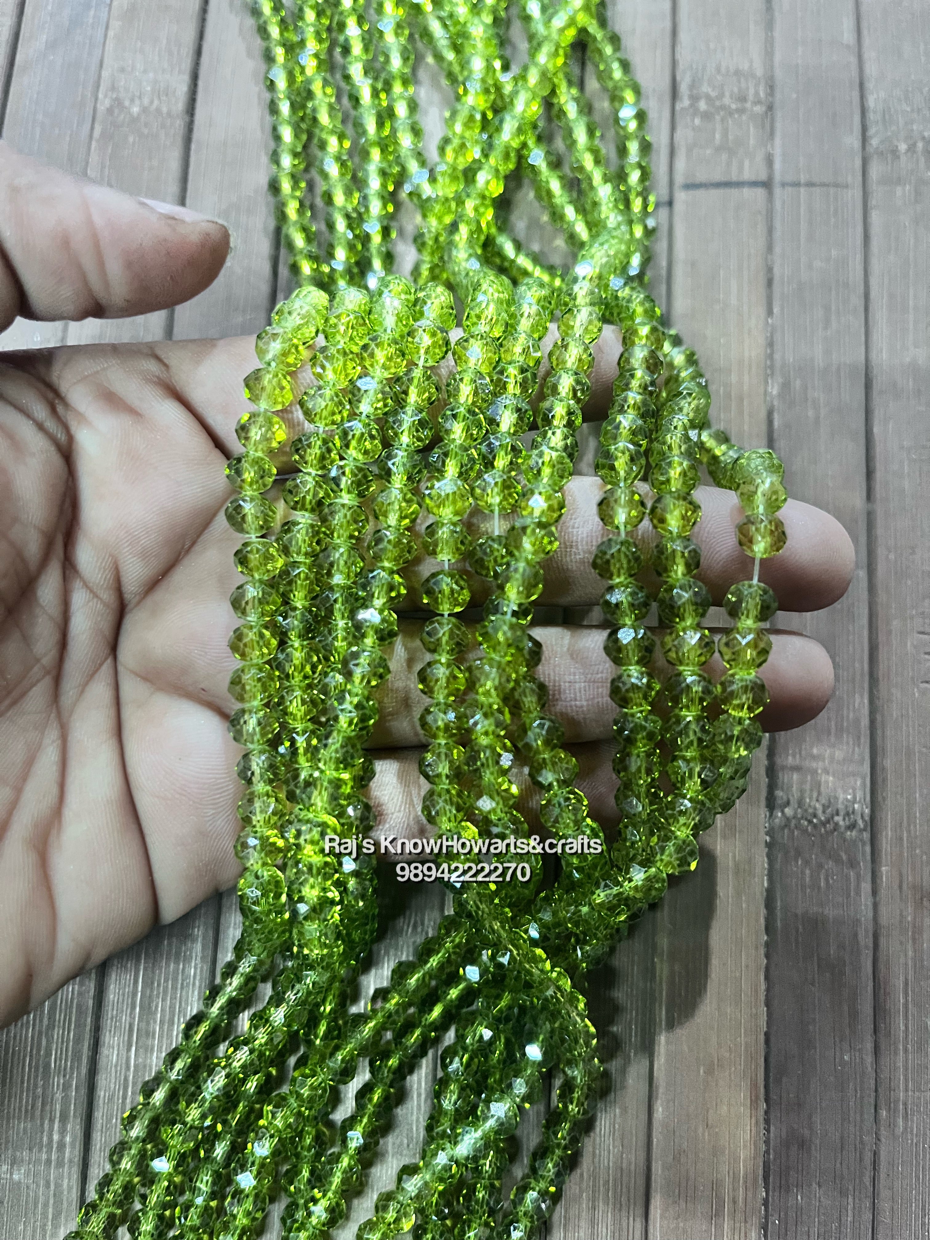 Crystal beads 6mm - 1 line