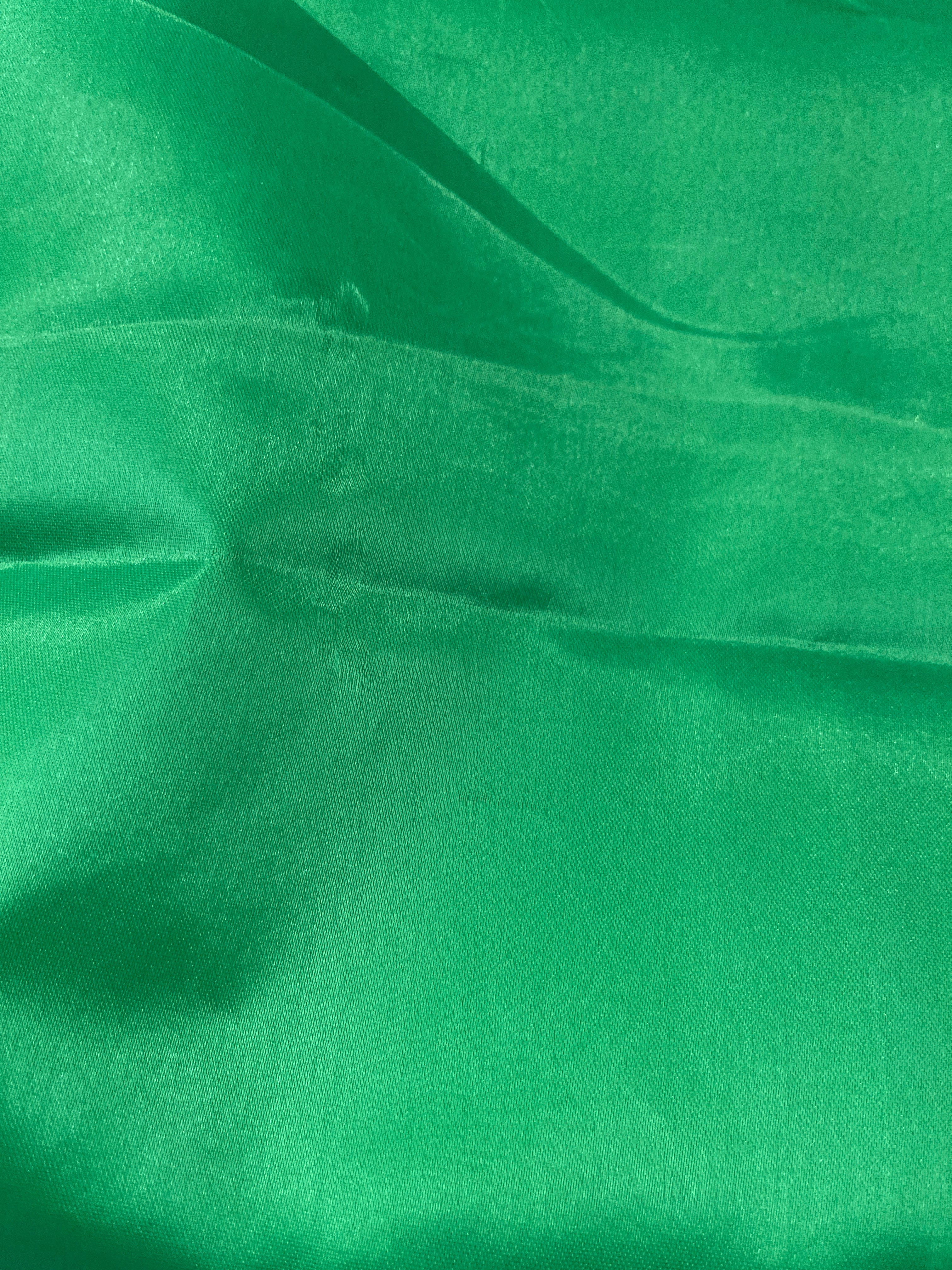 Fluorescent green colour Satin cloth - 1 Meter