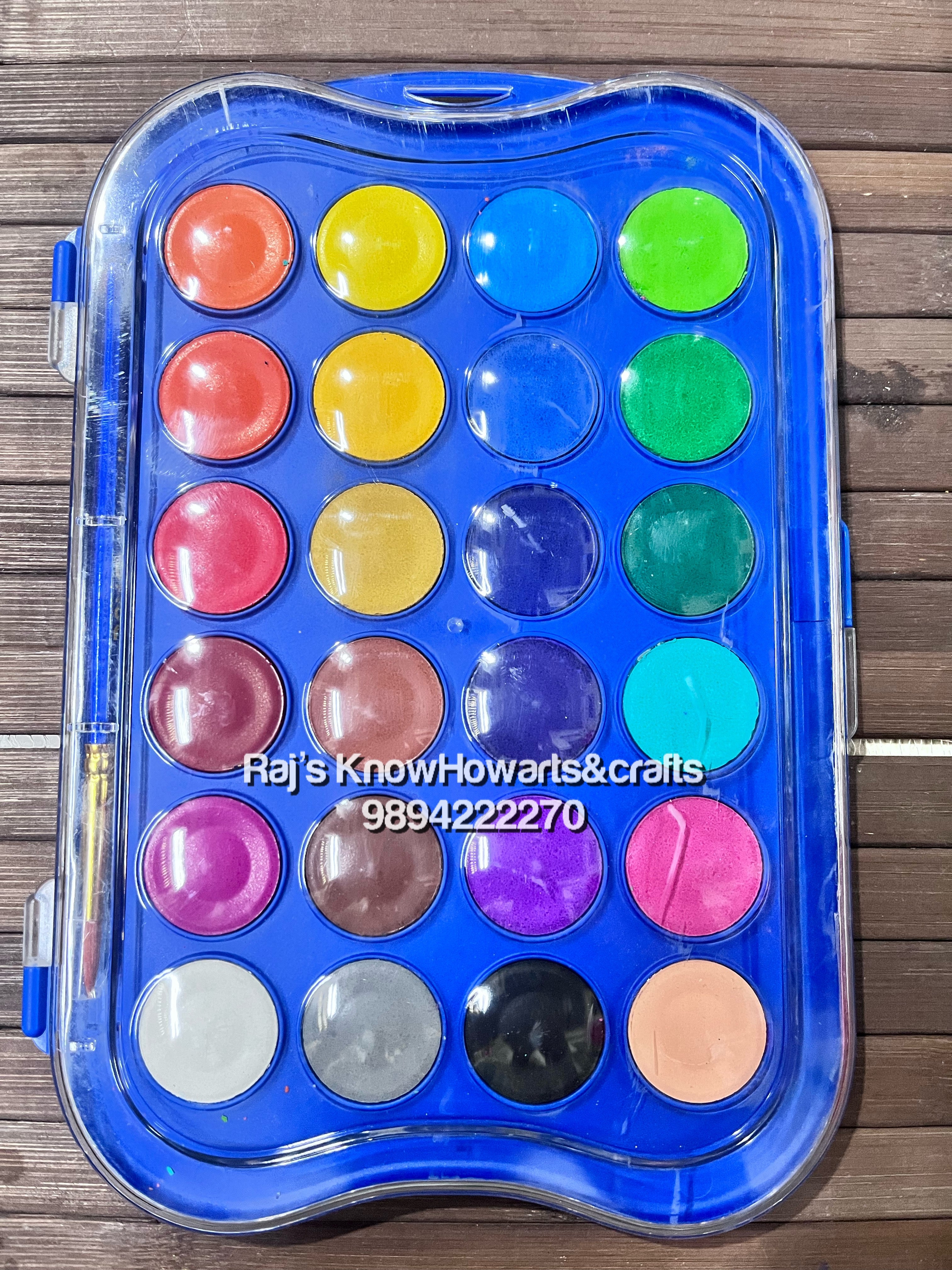 Doms Aqua colour cakes 24 shades