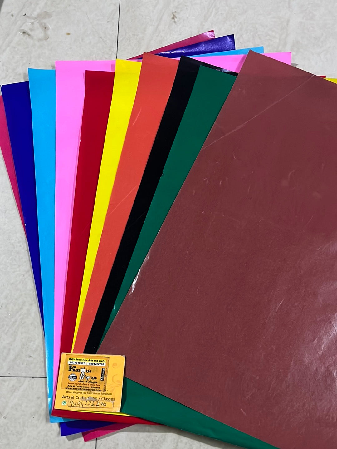 Varnish color paper 10 sheets