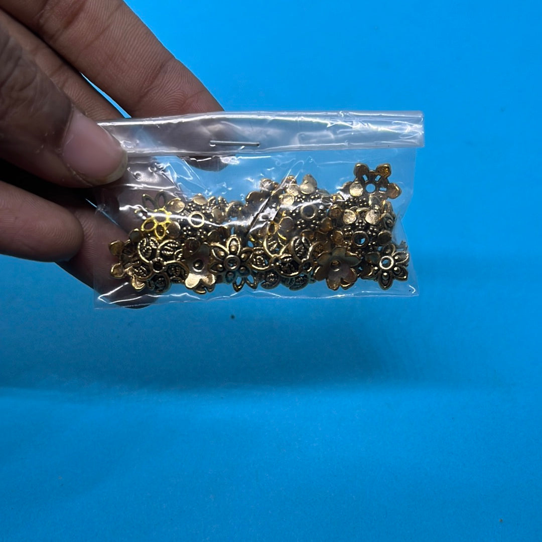 Gold metal  spacer beads more than 25pc