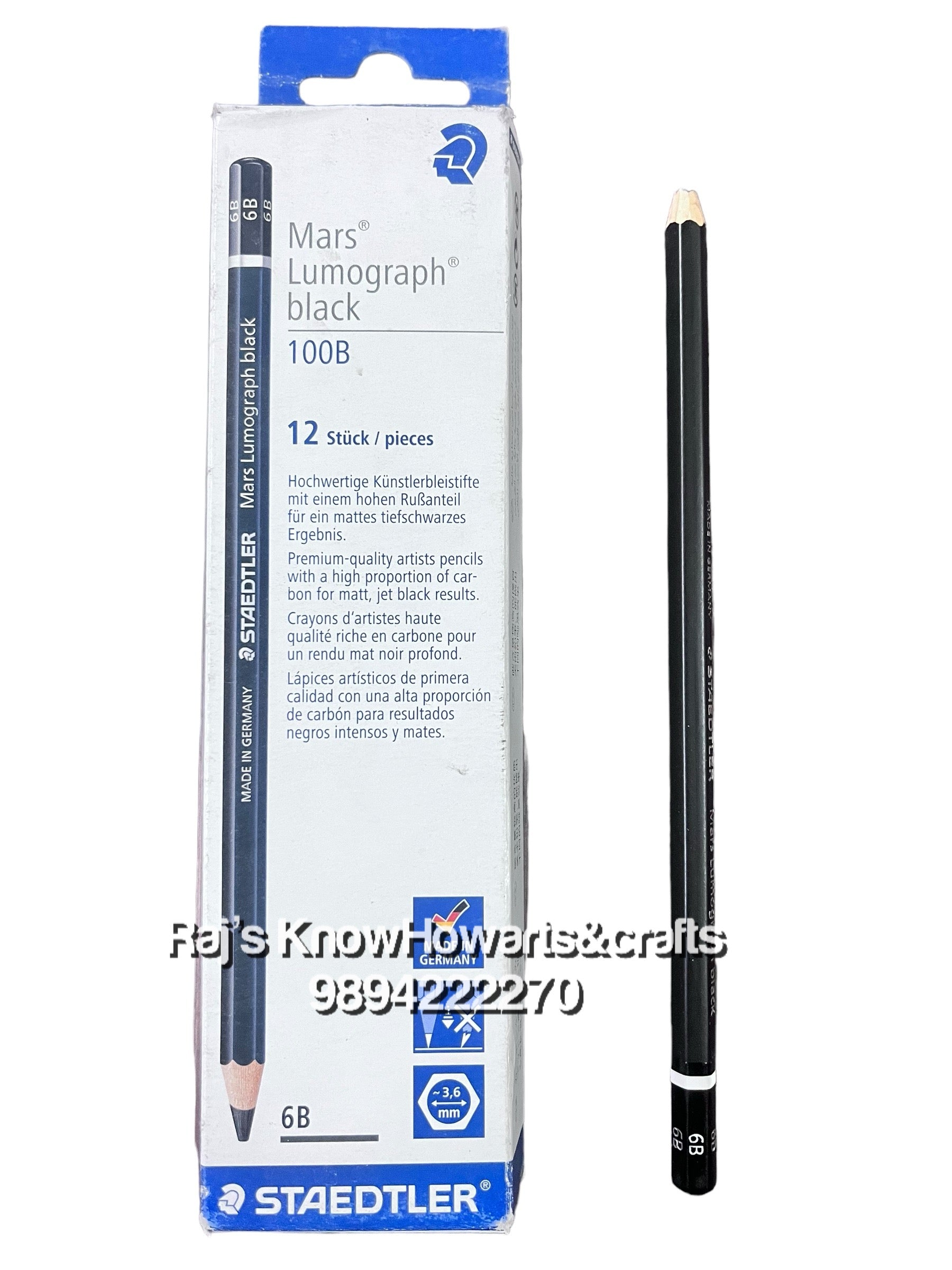 Staedtler Pencil Black -6B 1 pencil