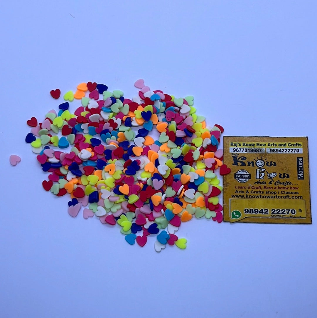 Colourful hearts - Resin filler