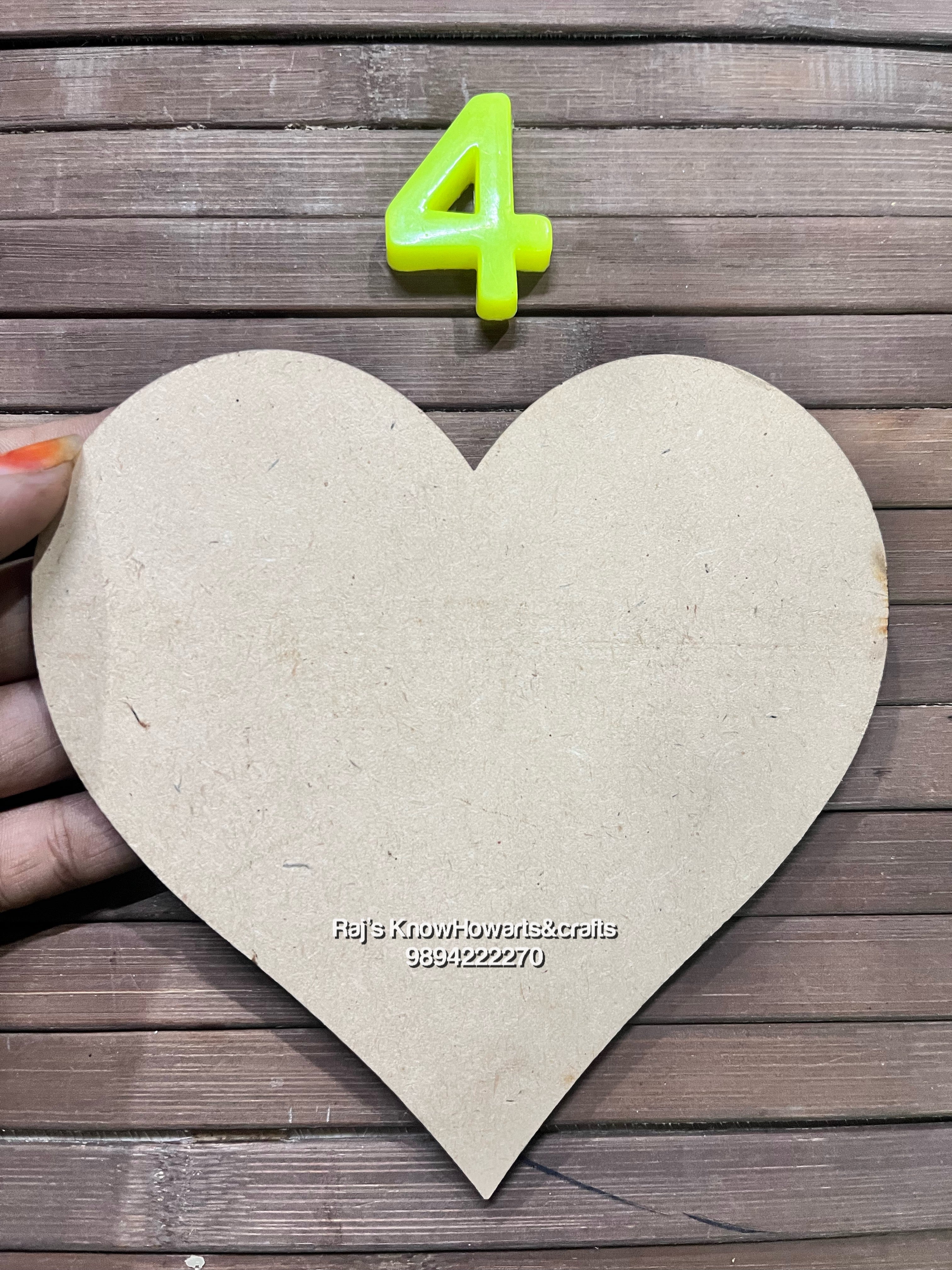 MDF Heart 4 inch