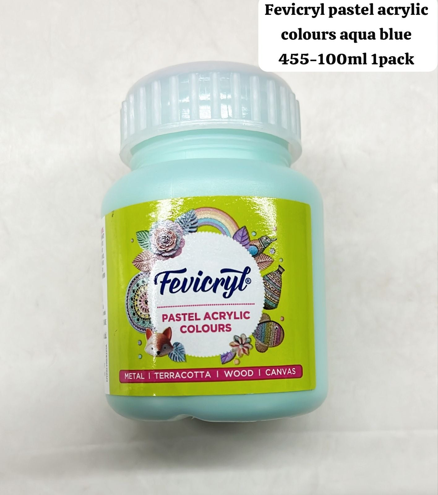 Fevicryl pastel acrylic colours aqua blue 100ml -1pack