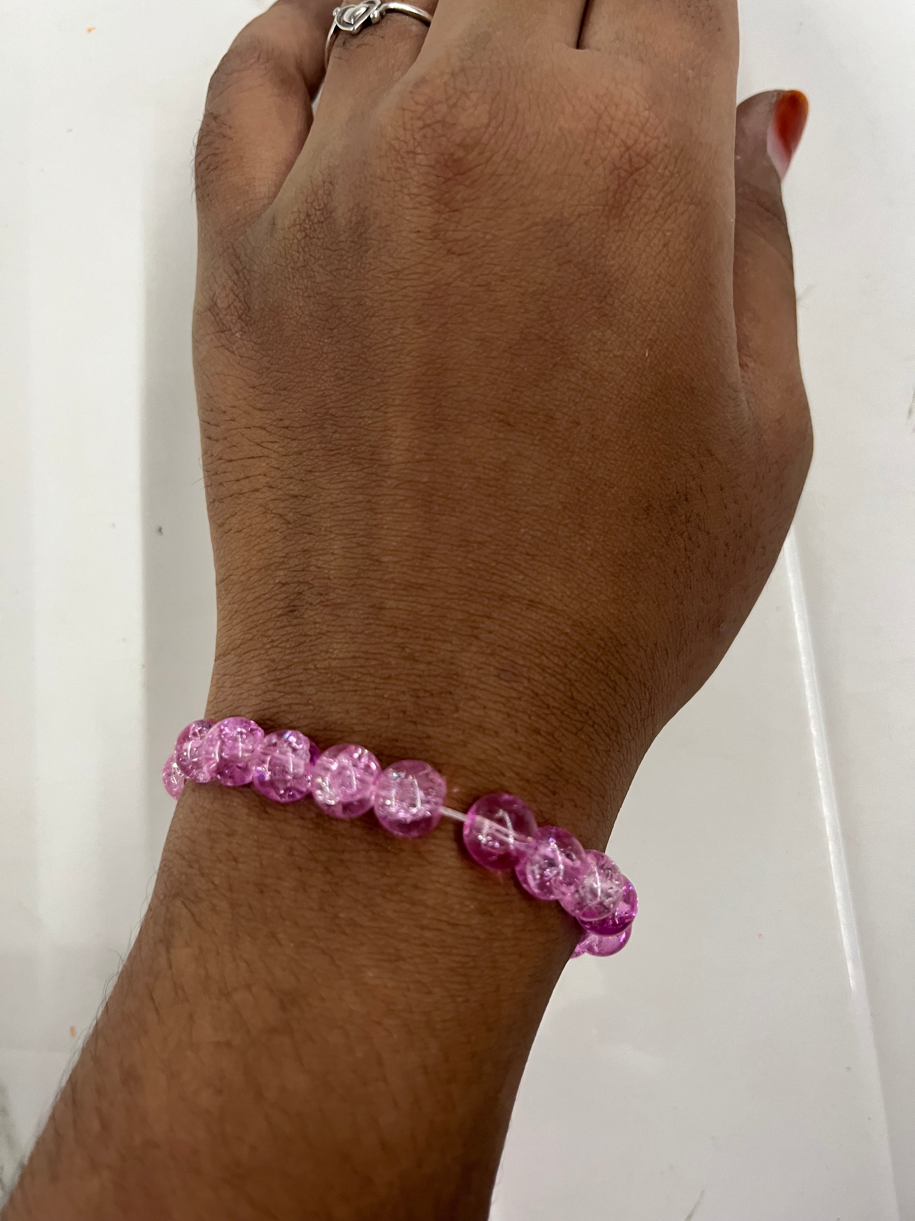 Crackle beads one line-8