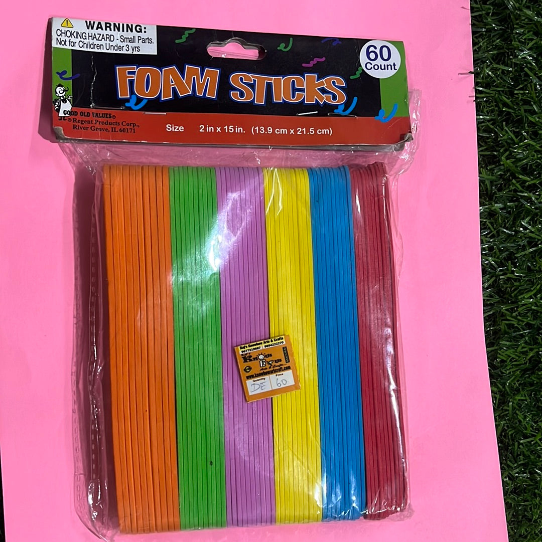 Foam sticks medium size 2in x 15in