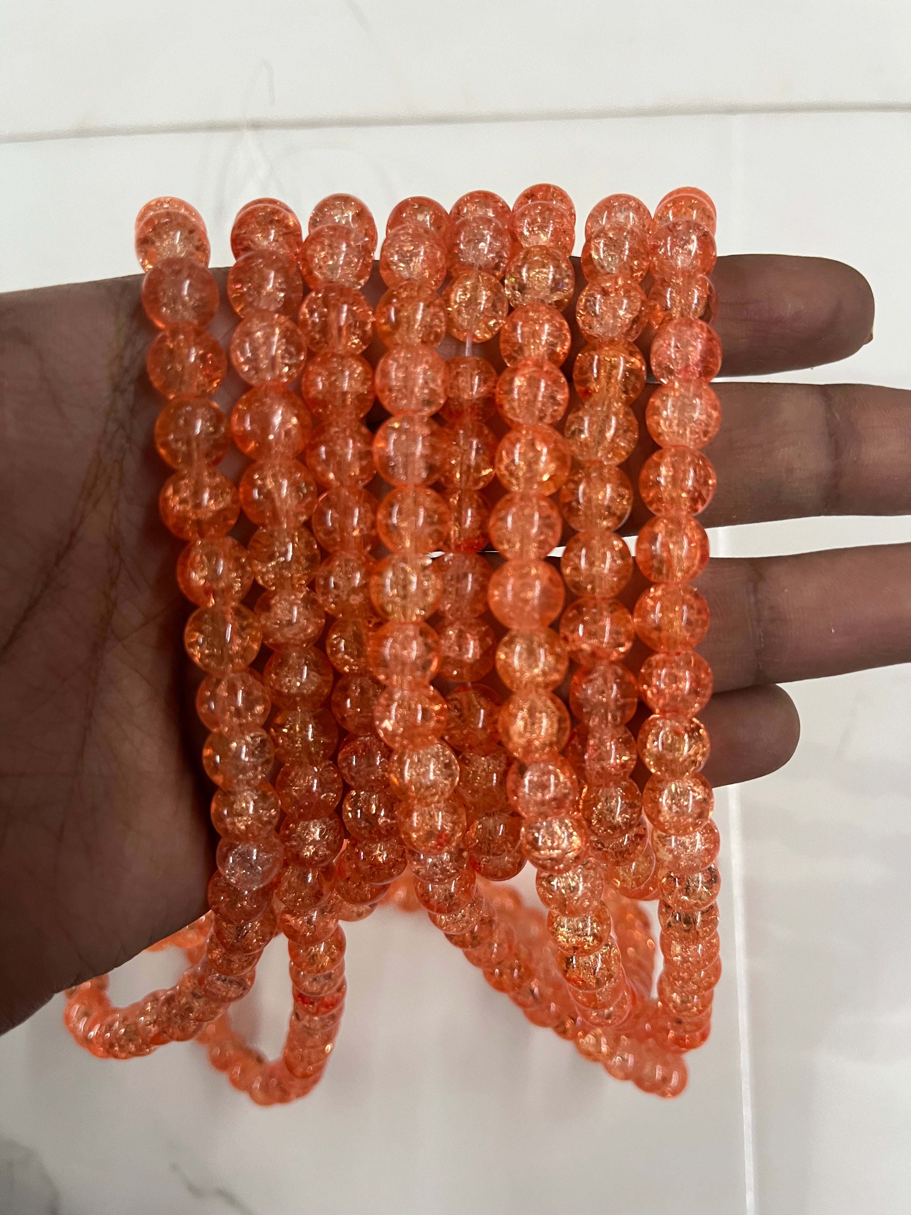 Crackle beads one line-5