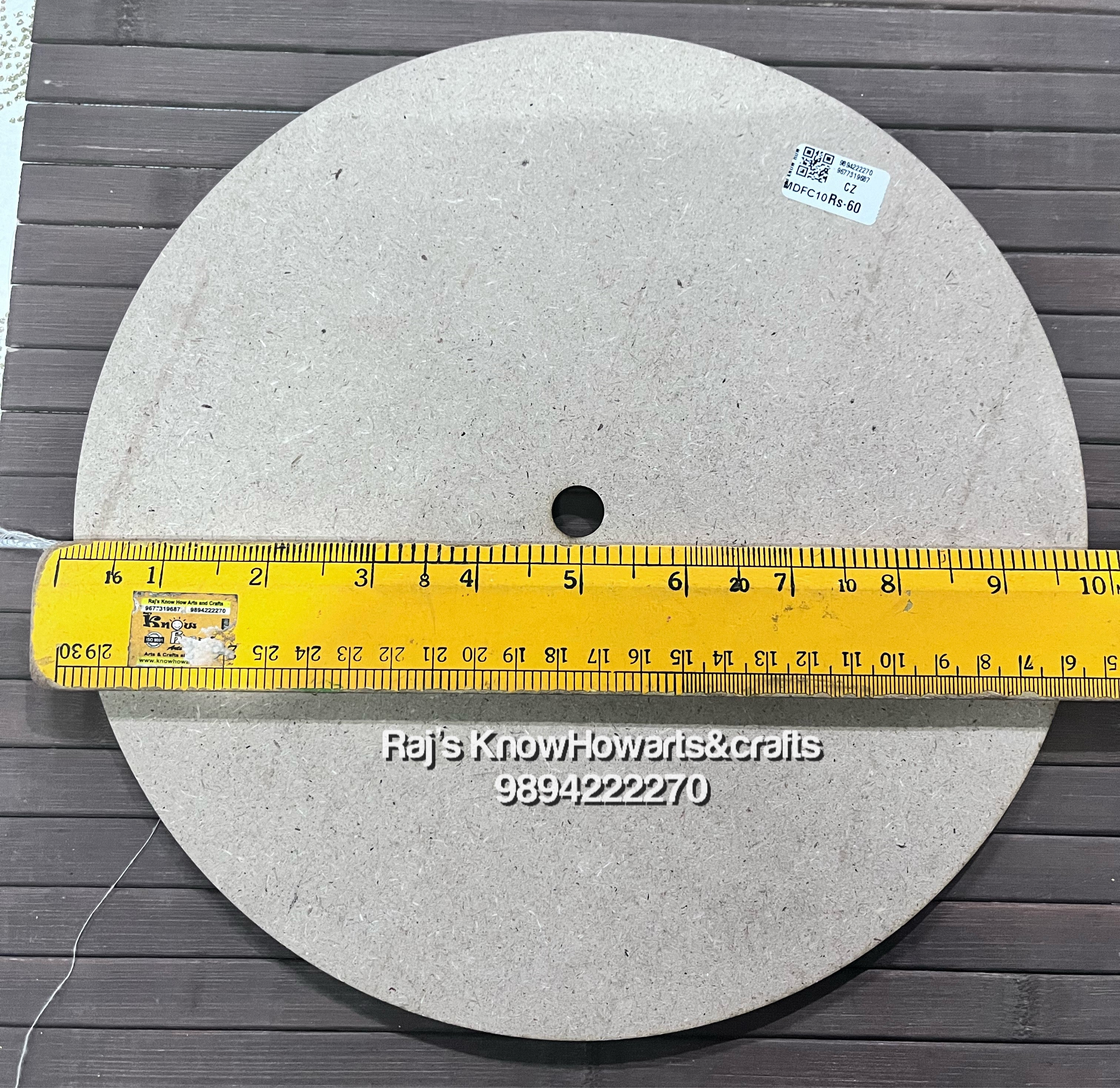 MDF CIRCLE WITH HOLE IN CENTER -10INCH-MDFC10