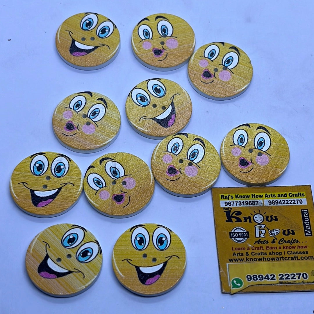 Smile button 20pc