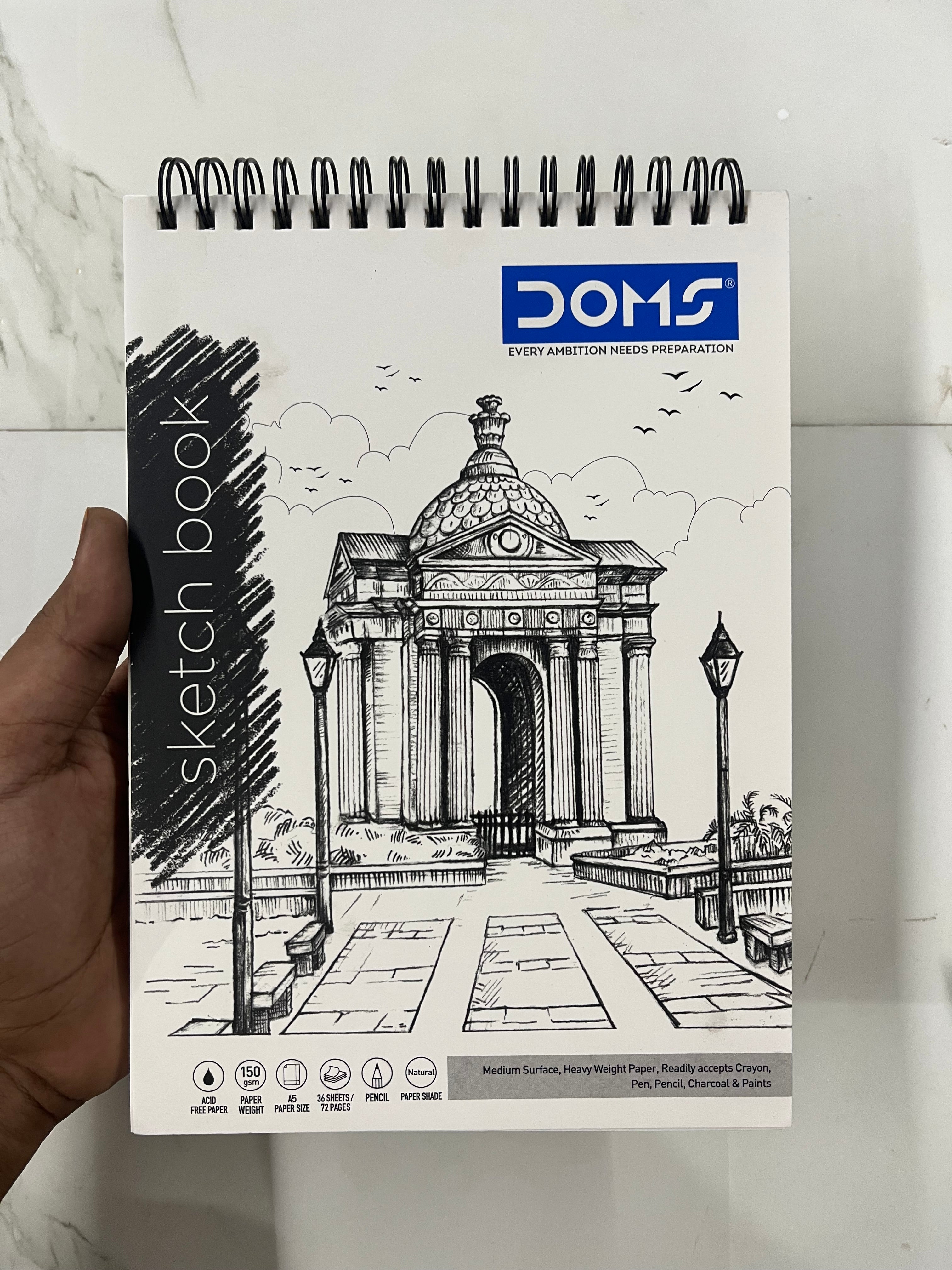 A5 Doms spiral sketch book-150gsm
