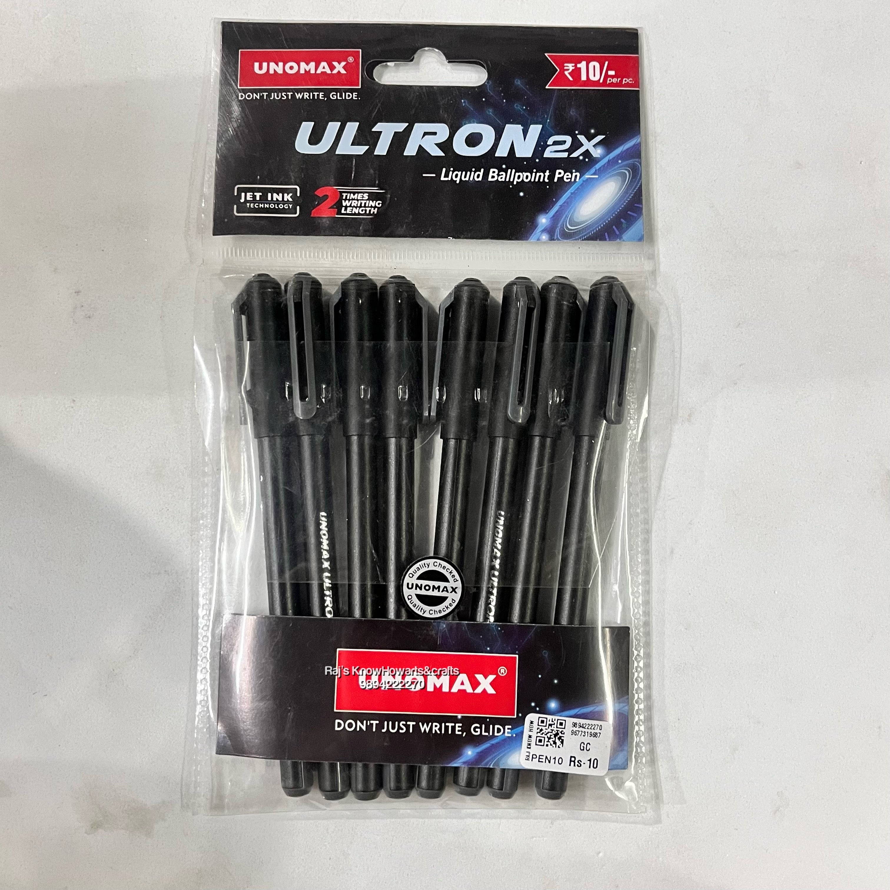 UNOMAX ULTRON Liquid  Ballpoint pen Black  - 10pc