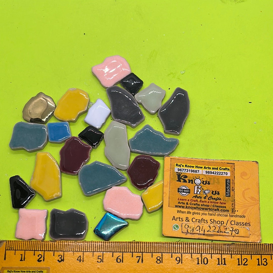 Mosaic tiles 50g mixed color ceramic