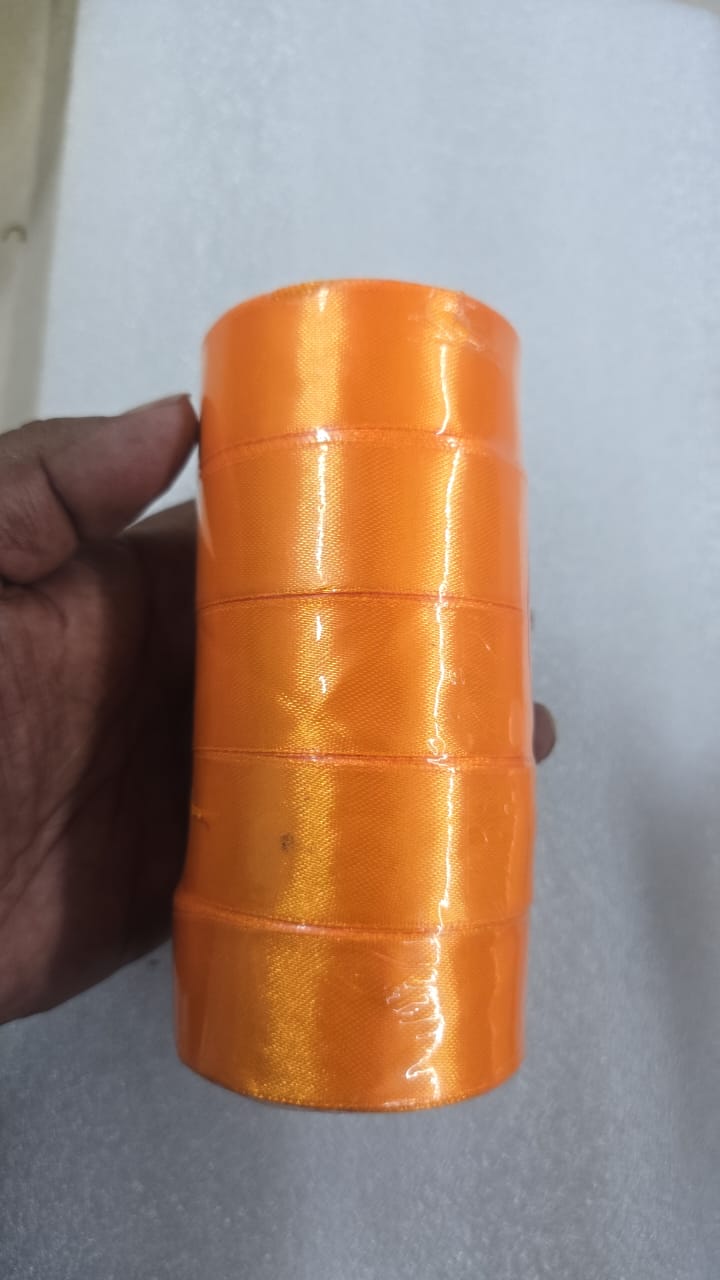 Satin ribbon-chrome yellow 1 inch