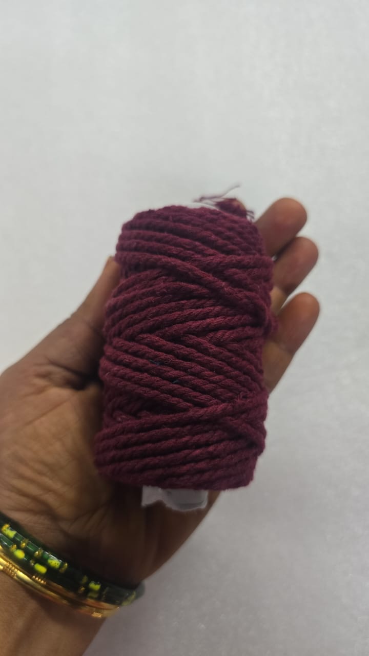 4mm cotton crochet thread MAROON